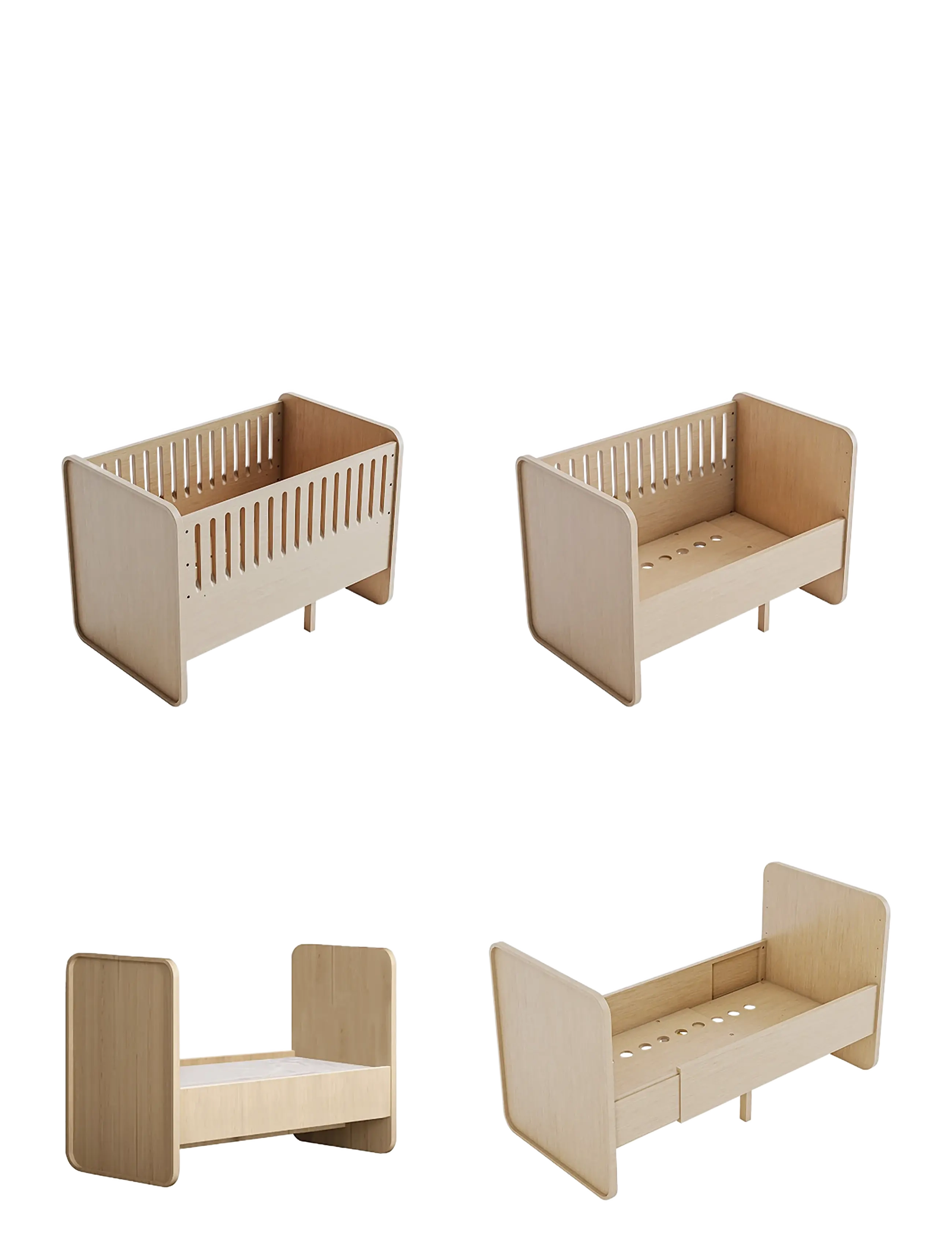 Nofred - Baby & Juniorsäng - spjälsängar - oak - 2
