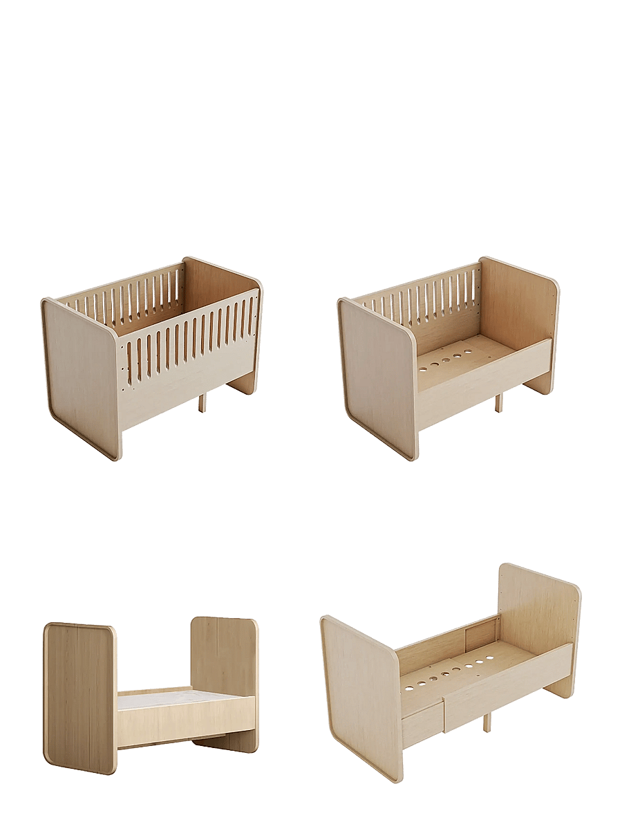 Nofred - Baby & Juniorsäng - spjälsängar - oak - 2