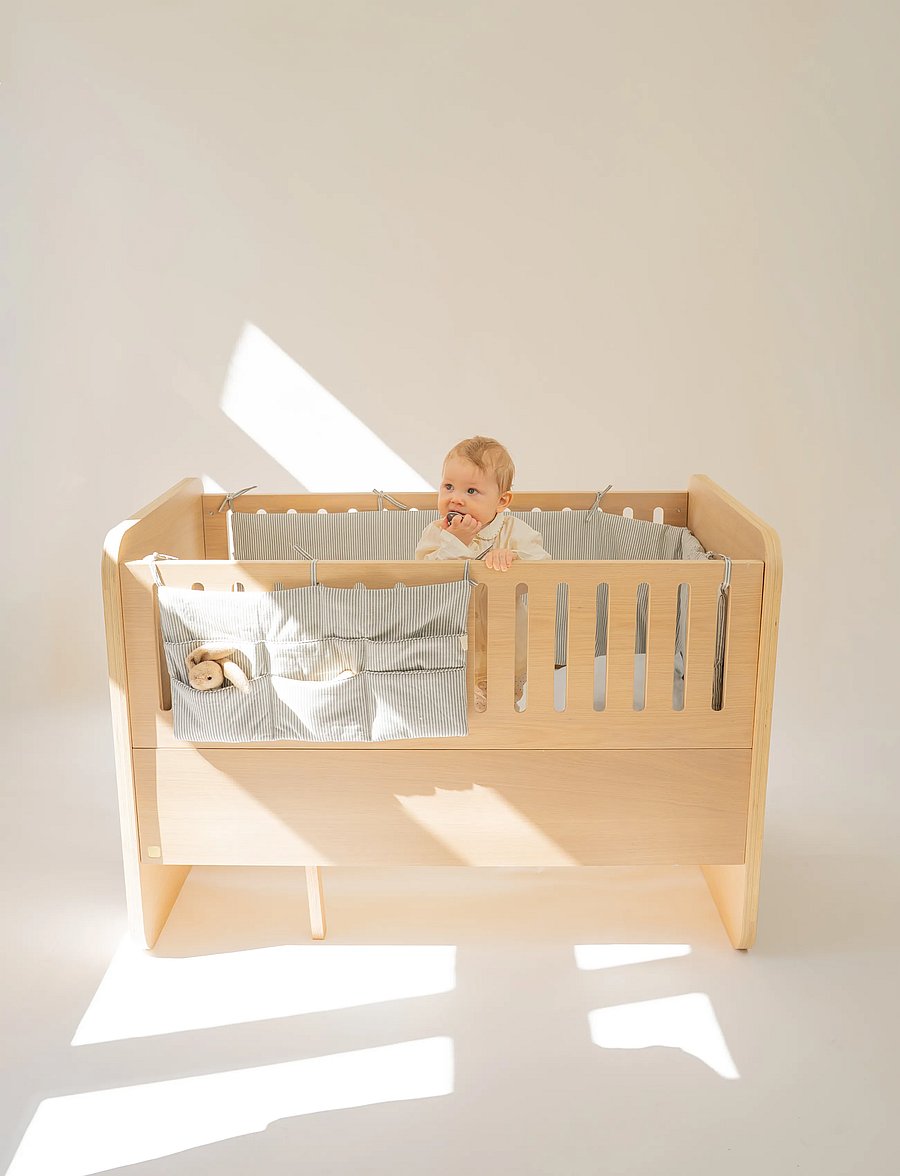 Nofred - Baby & Juniorsäng - spjälsängar - oak - 3