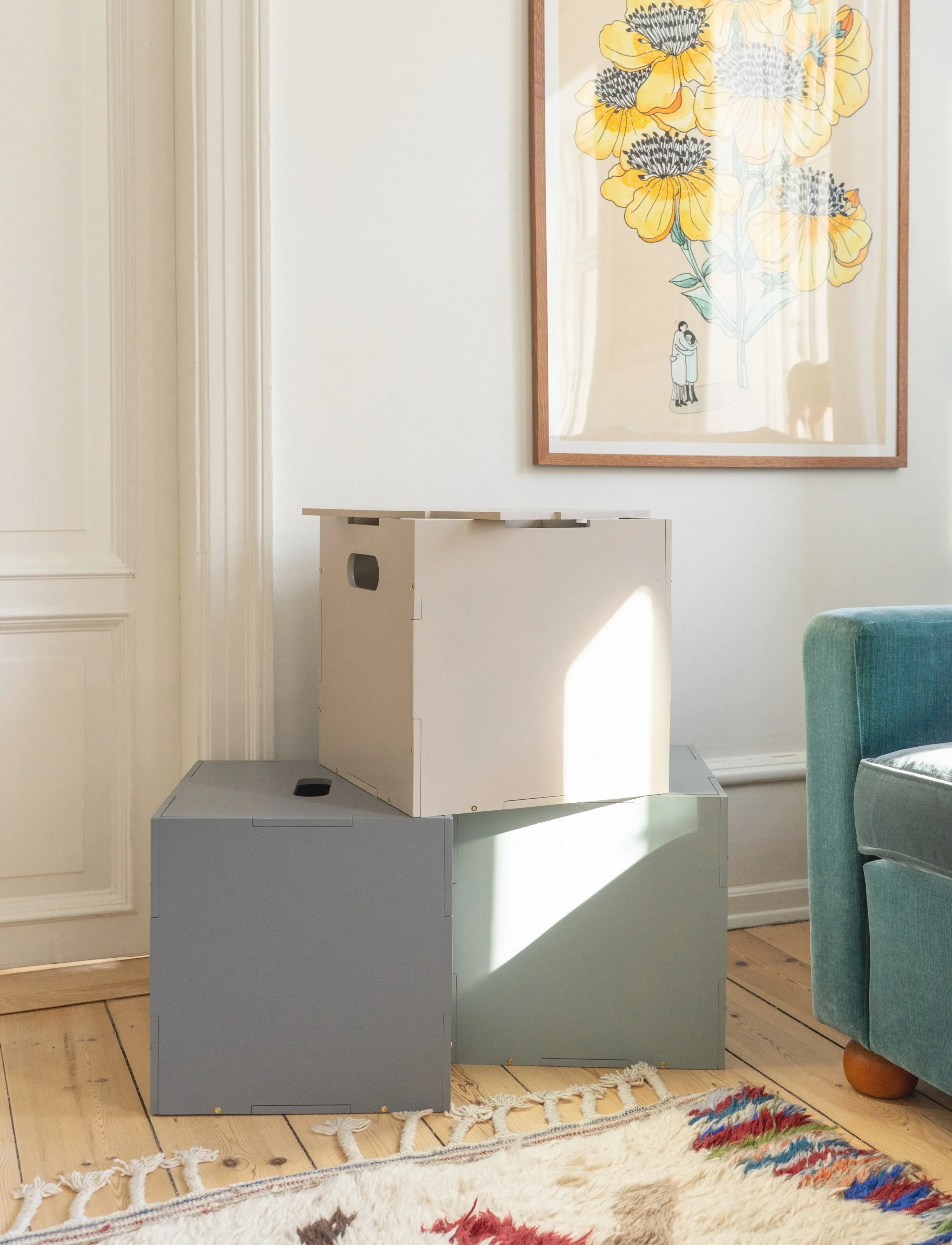 Nofred - Cube storage - boîtes de rangement - olive green - 3