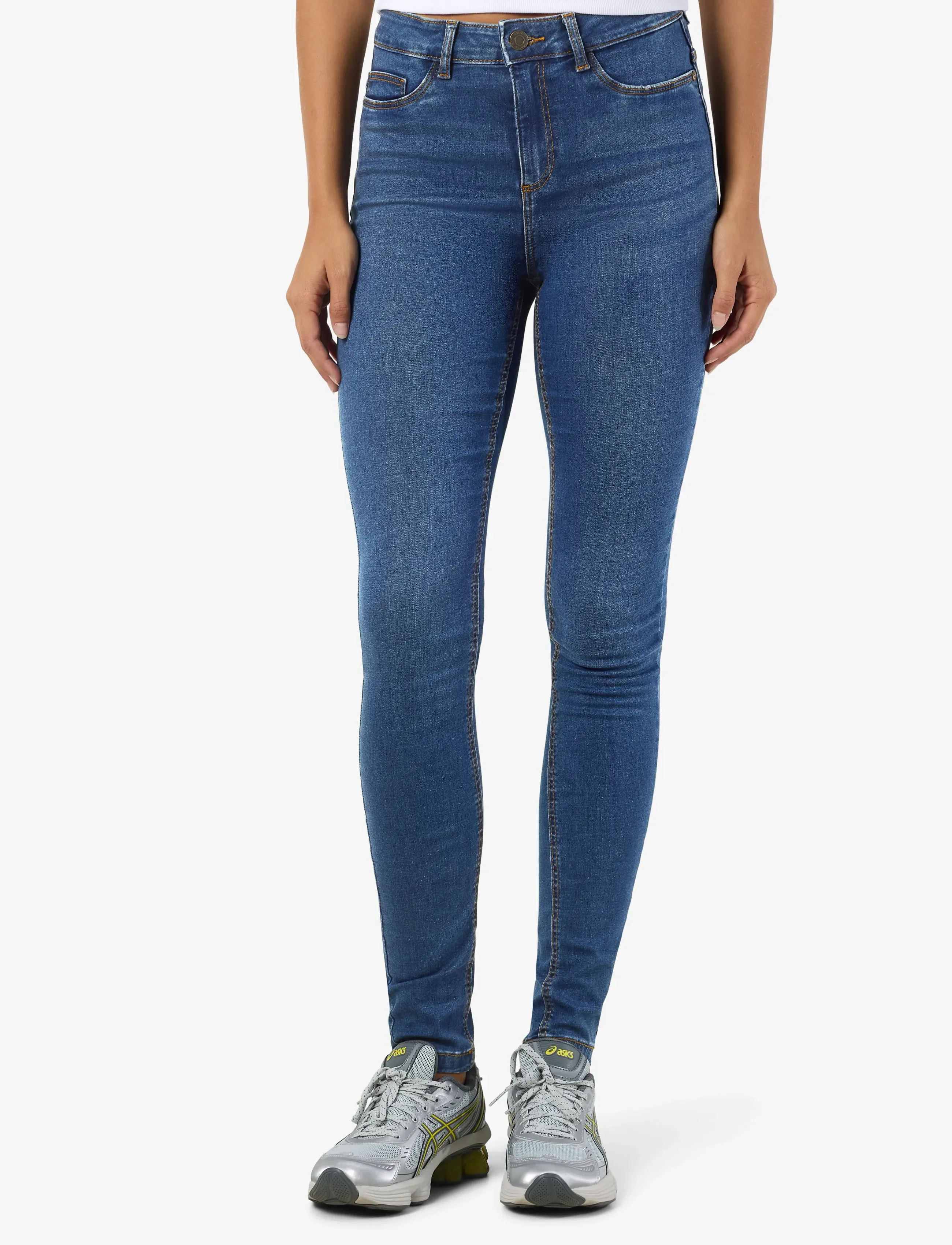 NOISY MAY - NMCALLIE HW SKINNY BLUE JEANS NOOS - skinny džinsi - medium blue denim - 0