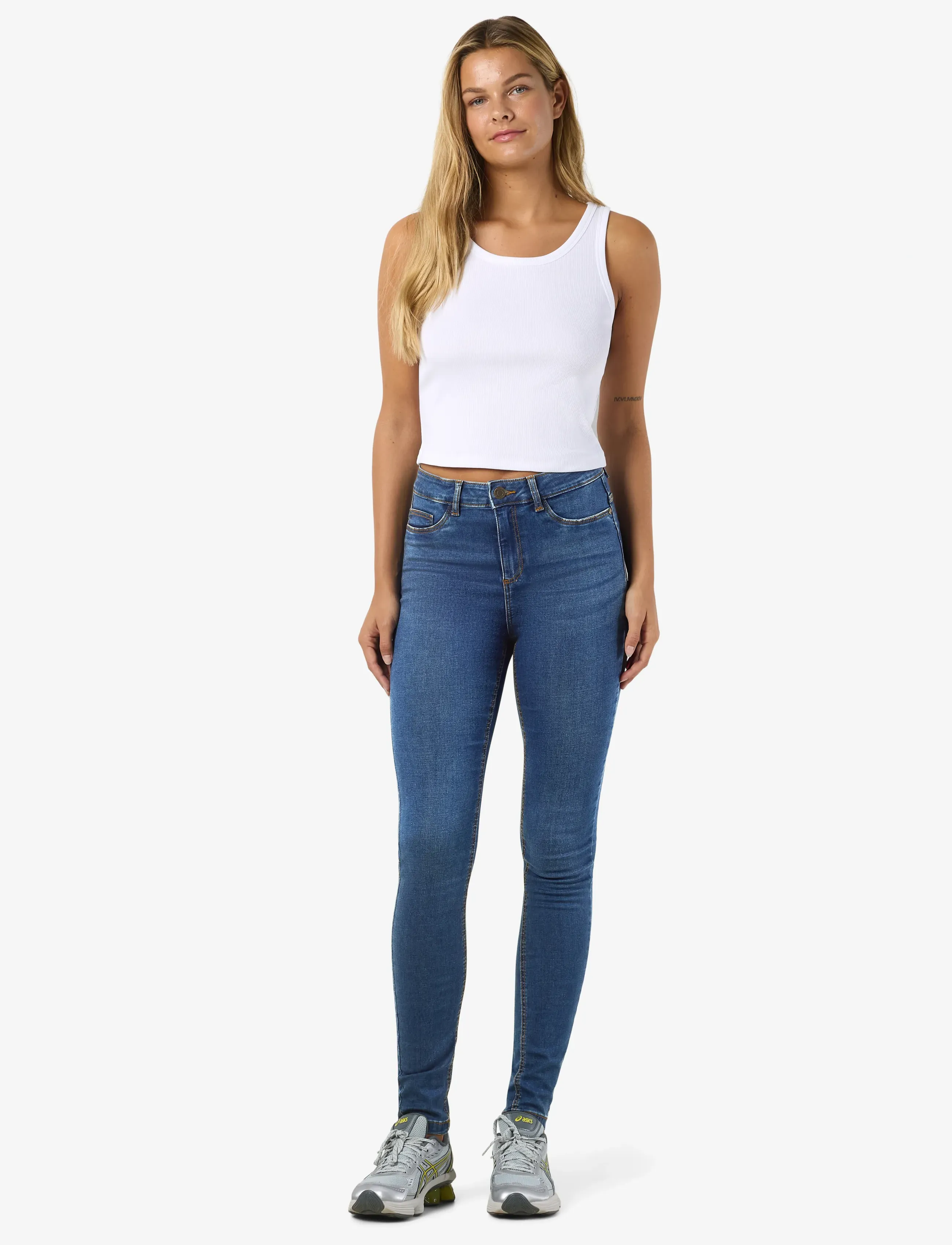 NOISY MAY - NMCALLIE HW SKINNY BLUE JEANS NOOS - skinny jeans - medium blue denim - 3
