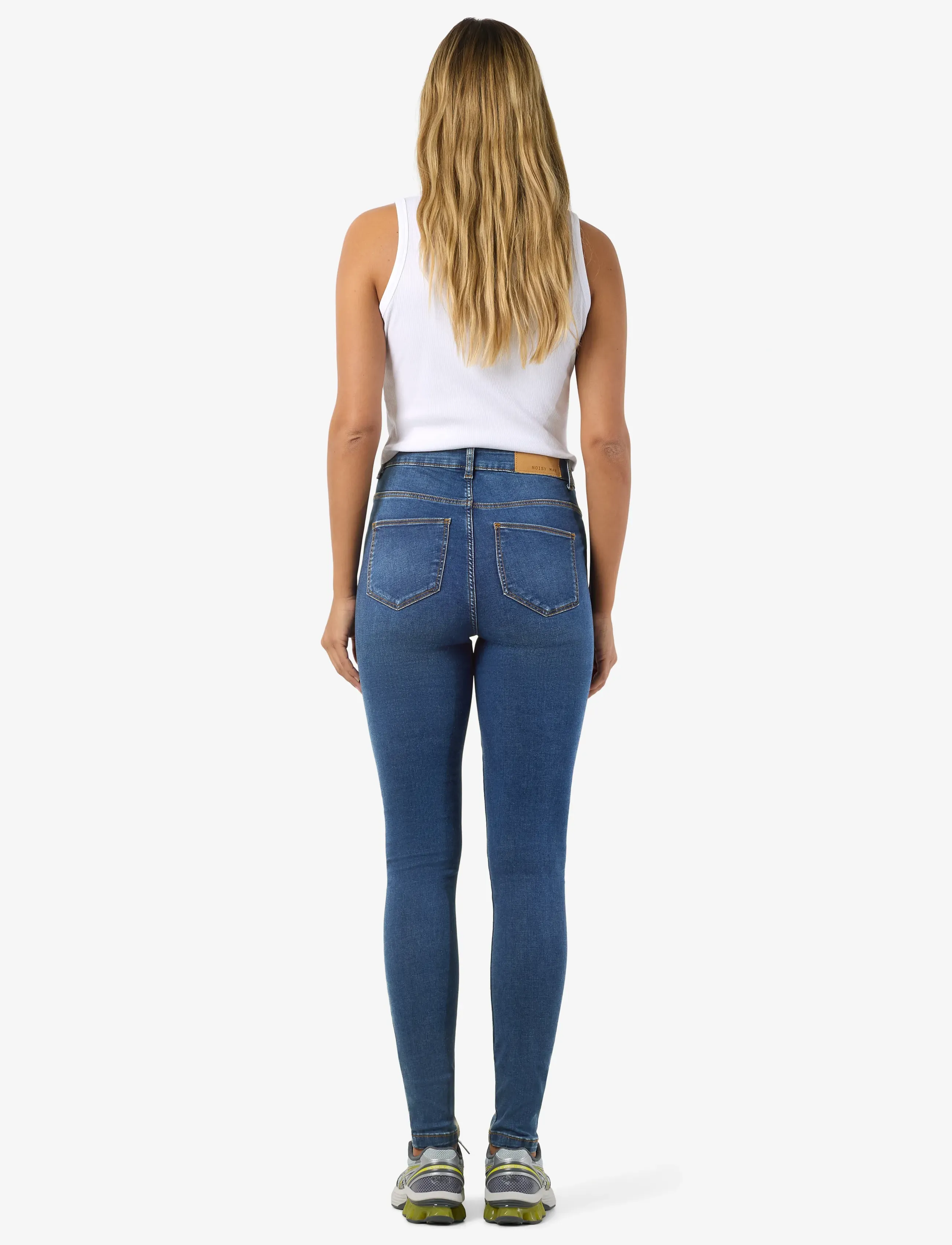 NOISY MAY - NMCALLIE HW SKINNY BLUE JEANS NOOS - skinny jeans - medium blue denim - 4