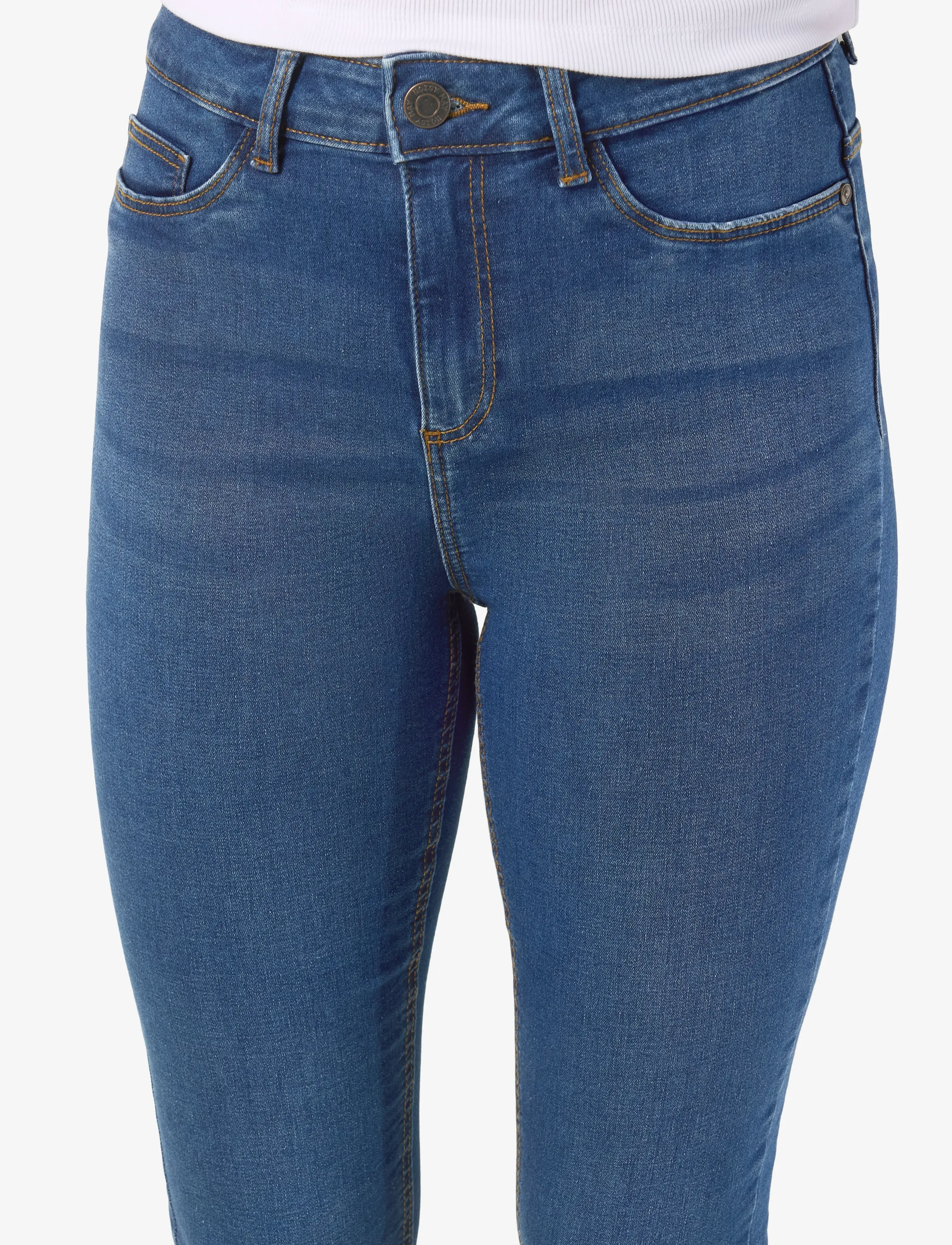 NOISY MAY - NMCALLIE HW SKINNY BLUE JEANS NOOS - skinny džinsi - medium blue denim - 5
