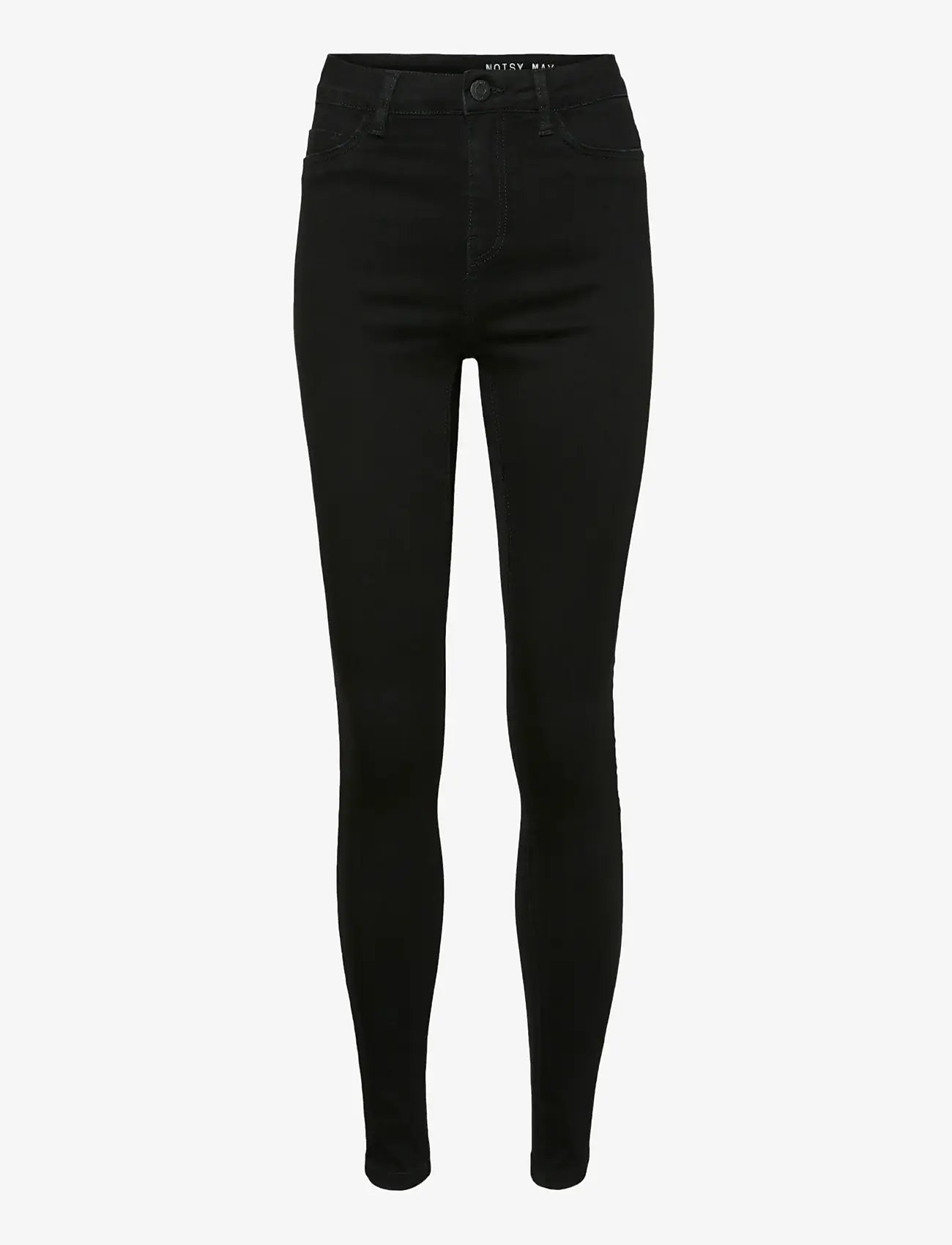 NOISY MAY - NMCALLIE HW SKINNY BLACK JEANS FWD NOOS - liibuvad teksad - black denim - 1