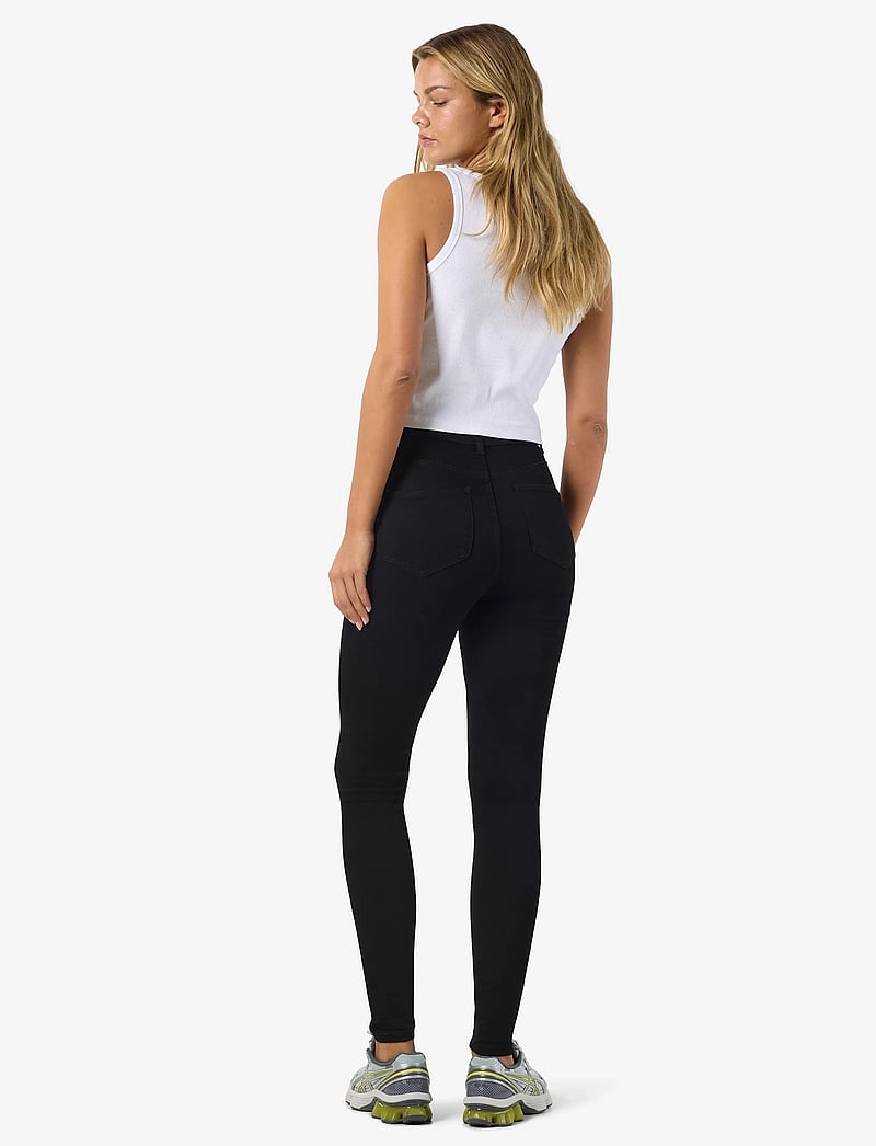 NOISY MAY - NMCALLIE HW SKINNY BLACK JEANS FWD NOOS - skinny jeans - black denim - 4