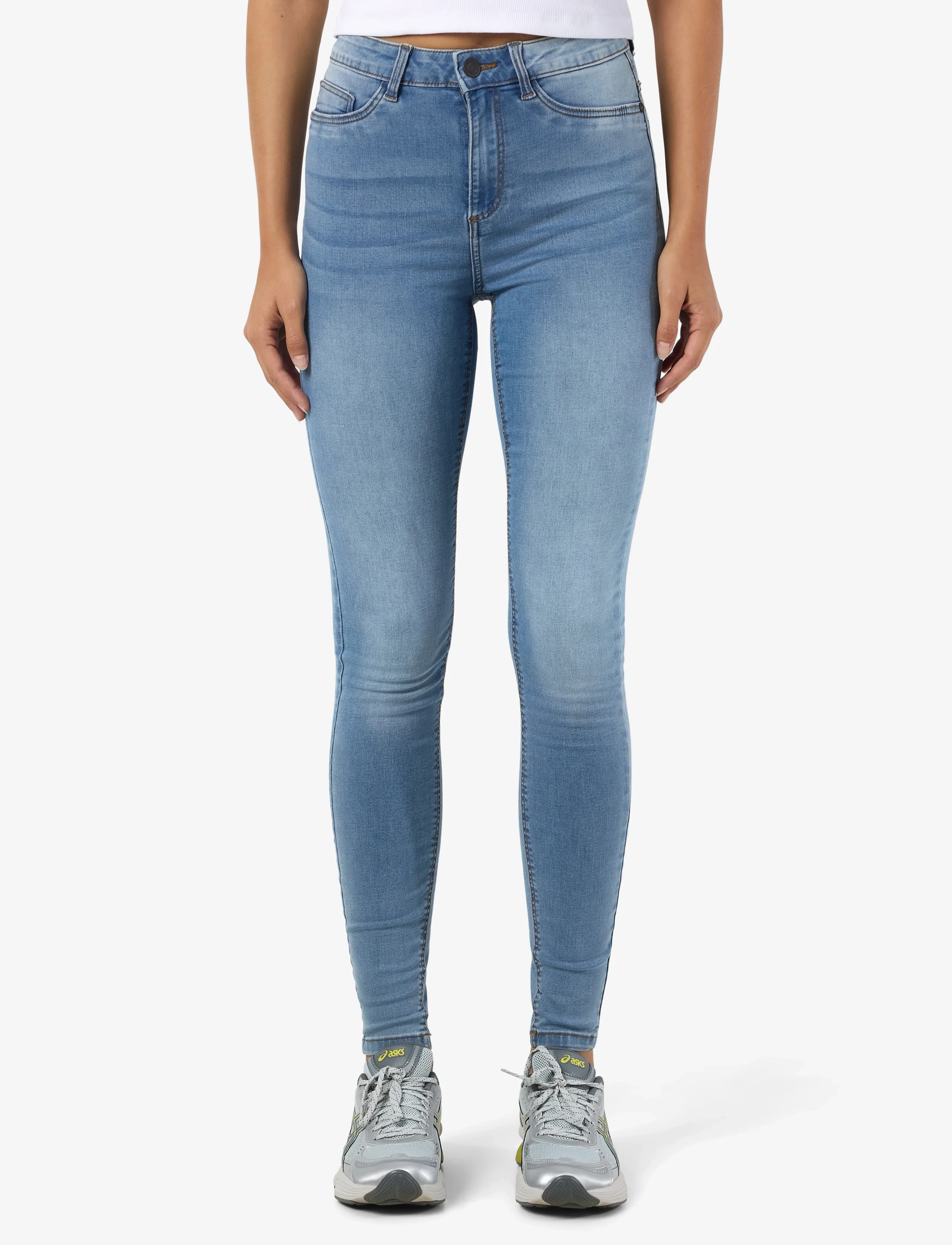 NOISY MAY NMCALLIE HW SKINNY JEAN VI059LB FWD NOOS - NOISY MAY - LIGHT BLUE DENIM / blue