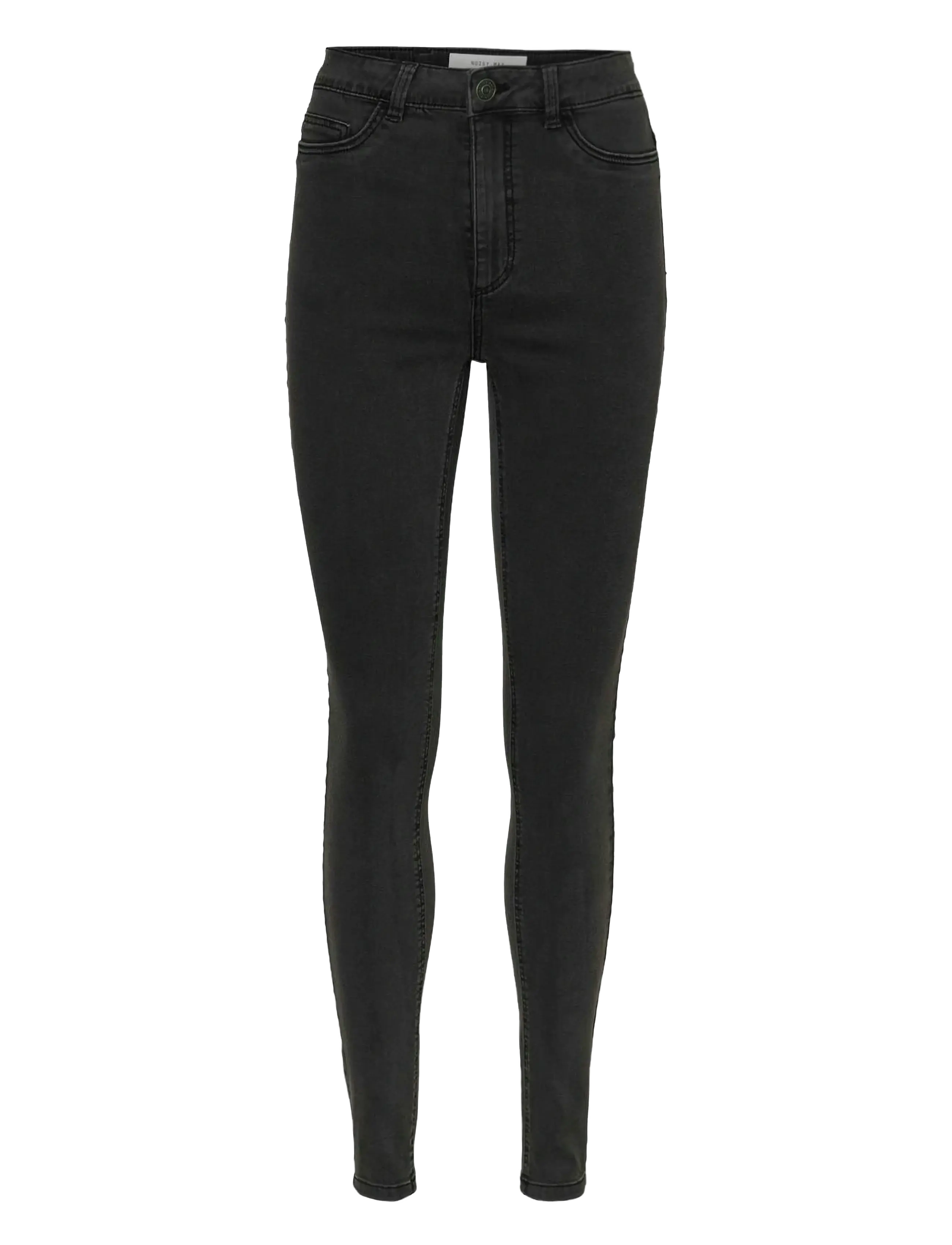 NMCALLIE HW SKINNY JEAN VI069DG FWD NOOS - DARK GREY DENIM
