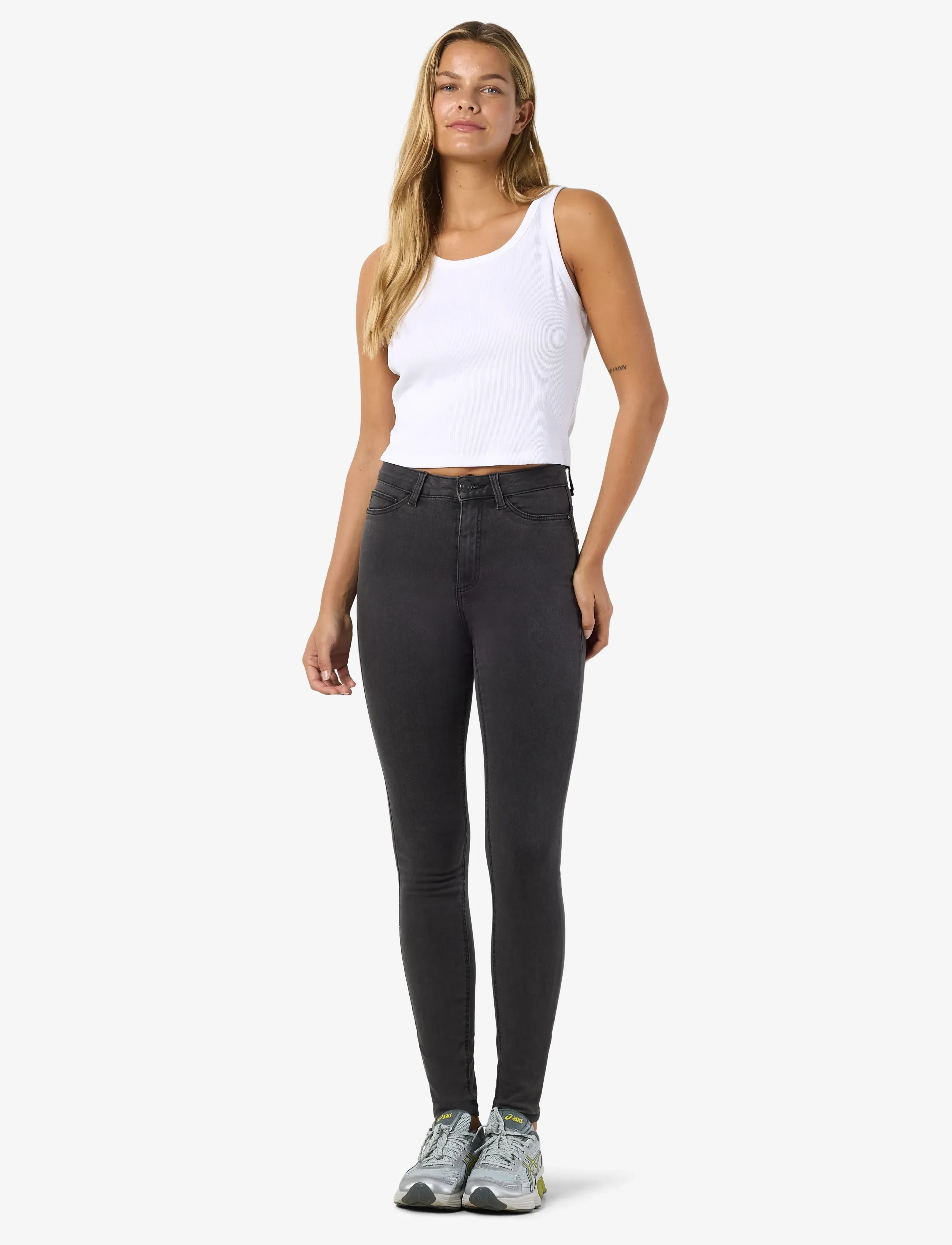 NOISY MAY - NMCALLIE HW SKINNY JEAN VI069DG NOOS - skinny jeans - dark grey denim - 3