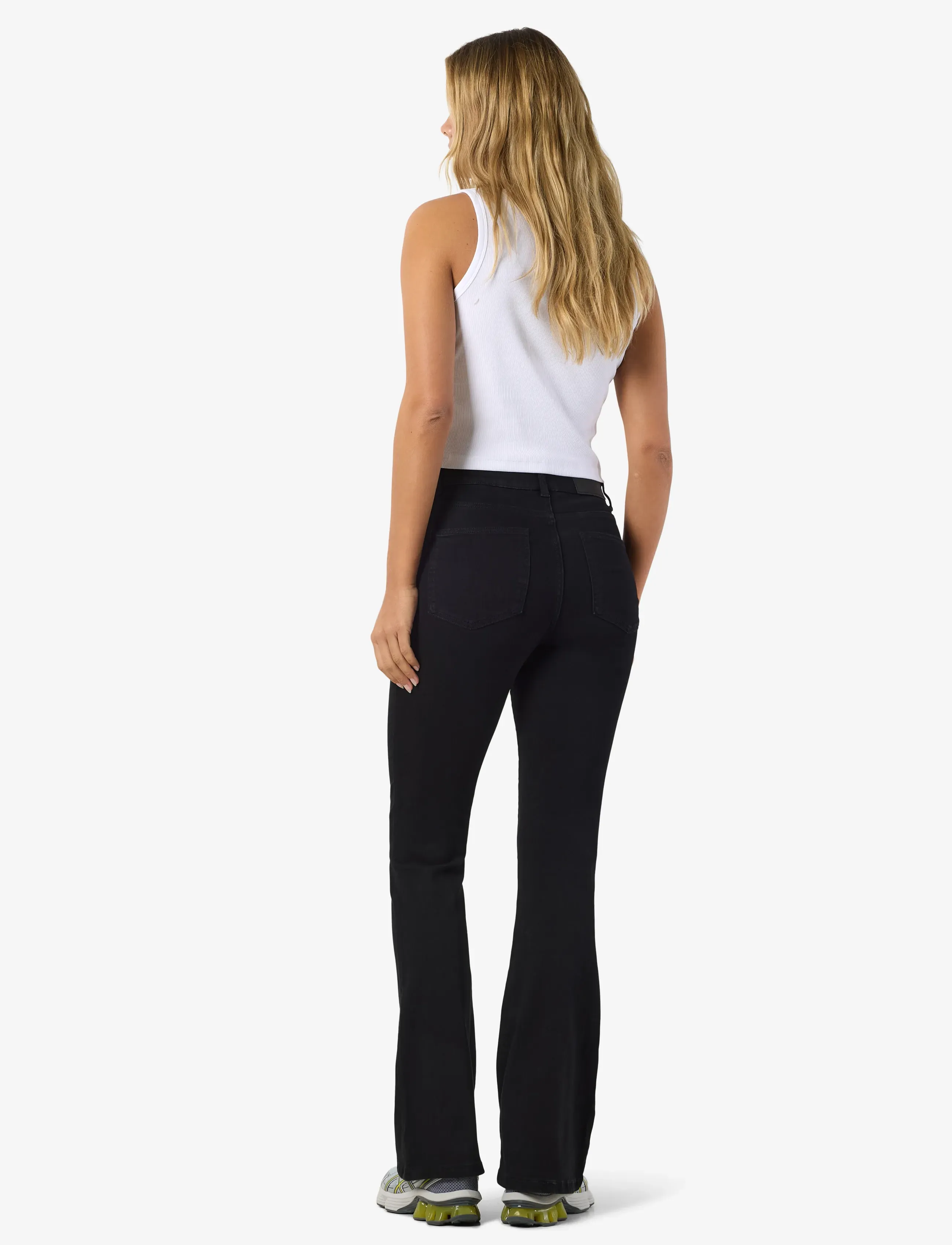 NOISY MAY - NMSALLIE HW SK FLARED VI023BL NOOS - schlaghosen - black - 4