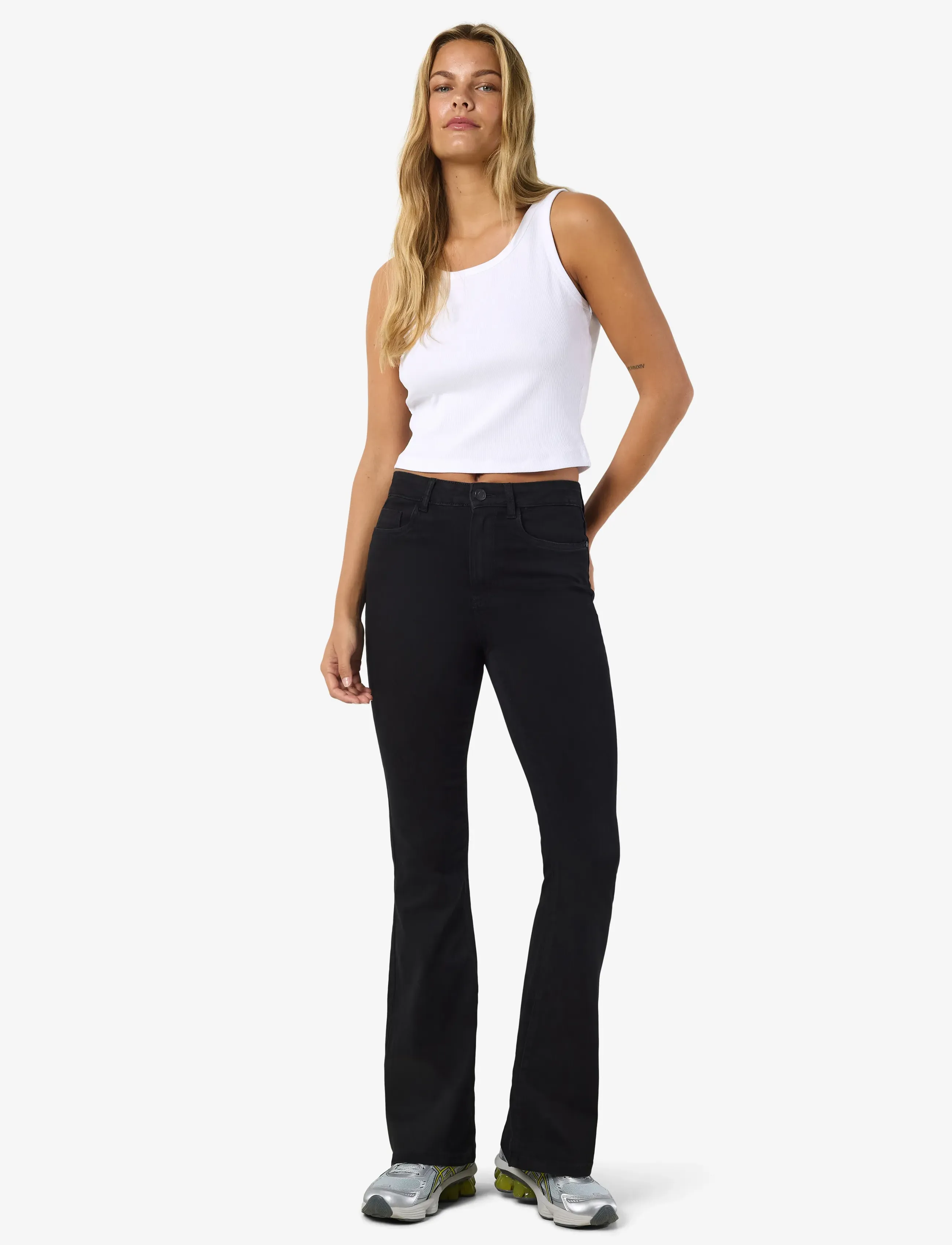 NOISY MAY Nmsallie Hw Sk Flared Vi023Bl Noos bootcut & flared jeans dam – bild 5