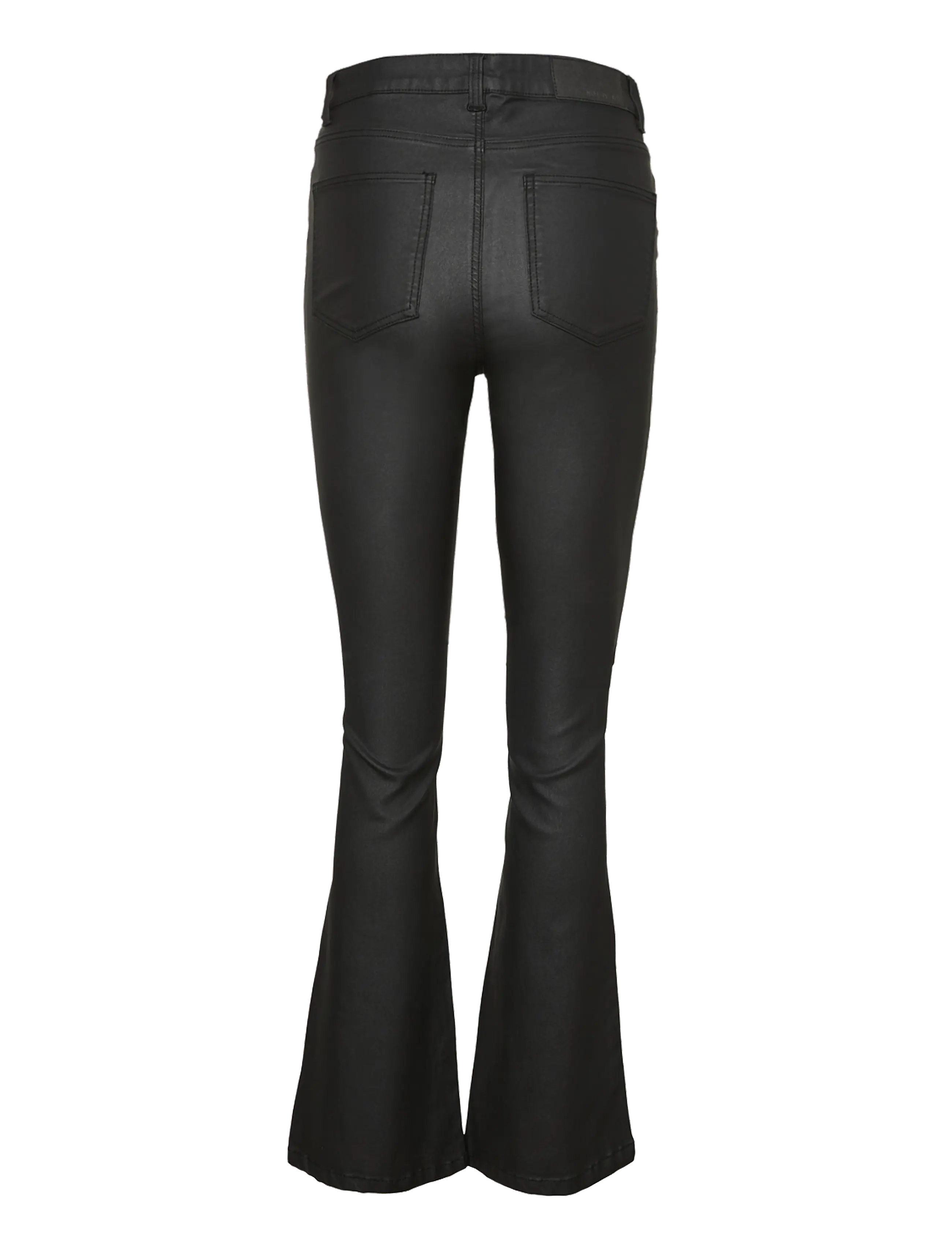 NOISY MAY - NMSALLIE HW FLARE COATED PANTS NOOS - flares - black - 2