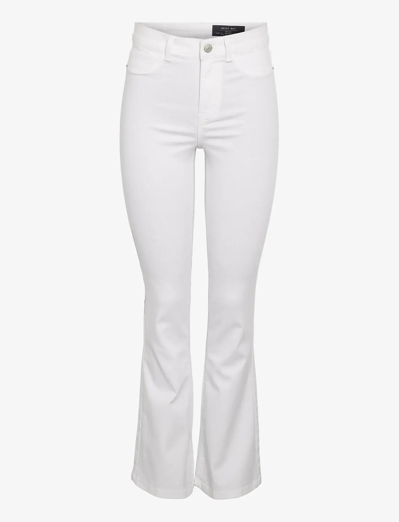 NOISY MAY - NMSALLIE HW FLARE JEANS VI163BW S* - schlaghosen - bright white - 1
