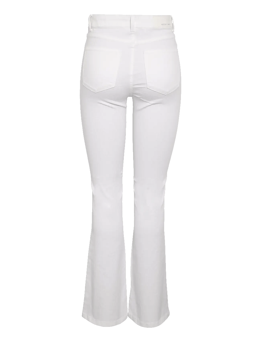 NOISY MAY - NMSALLIE HW FLARE JEANS VI163BW S* - schlaghosen - bright white - 2
