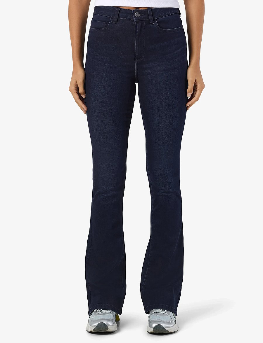 NOISY MAY - NMSALLIE HW SK FLARED VI241DB NOOS - schlaghosen - dark blue denim - 0