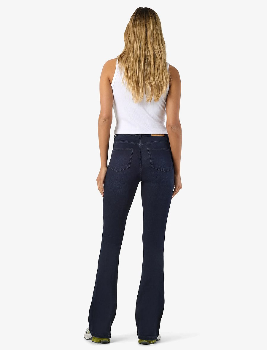 NOISY MAY - NMSALLIE HW SK FLARED VI241DB NOOS - schlaghosen - dark blue denim - 4