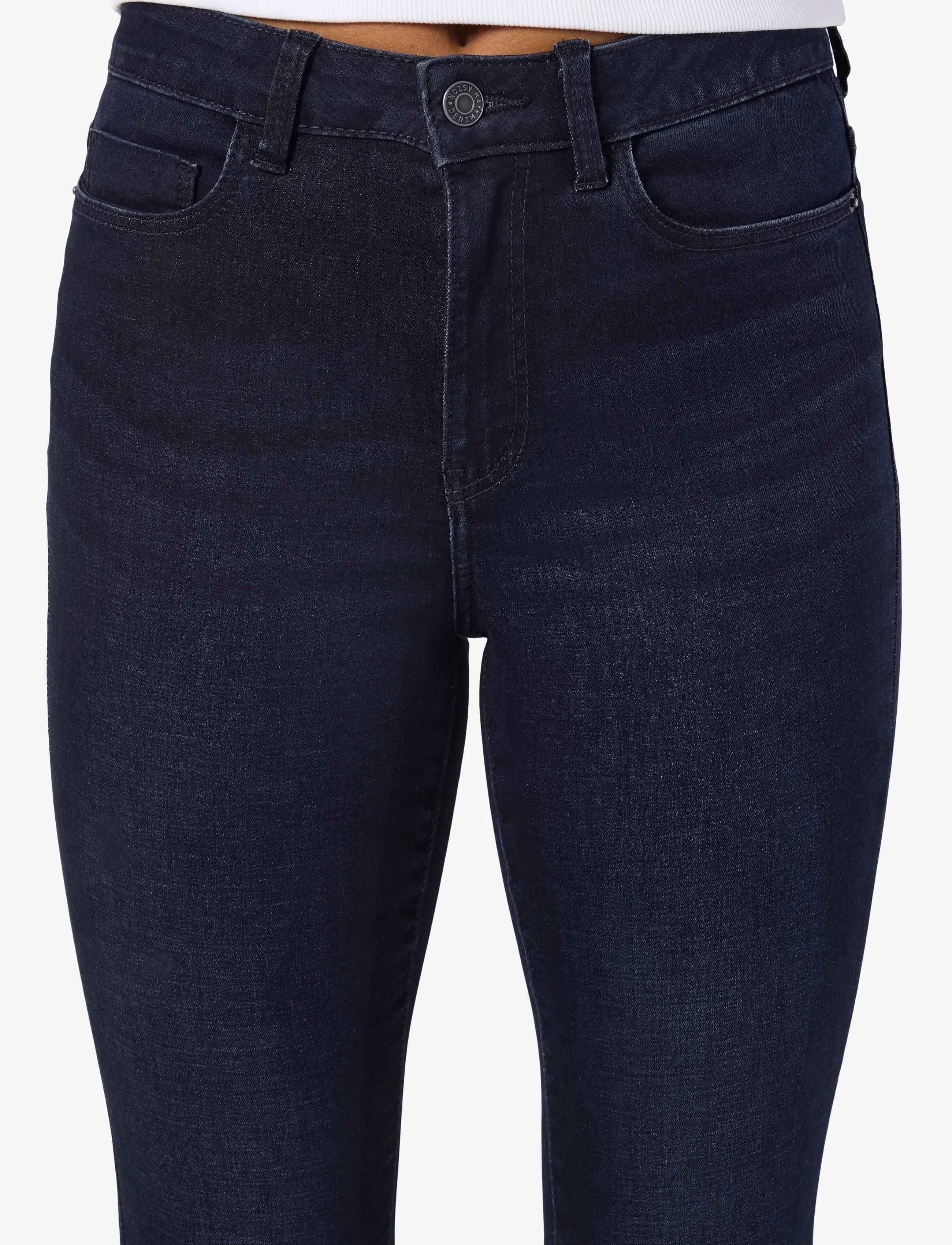 NOISY MAY - NMSALLIE HW SK FLARED VI241DB NOOS - schlaghosen - dark blue denim - 5