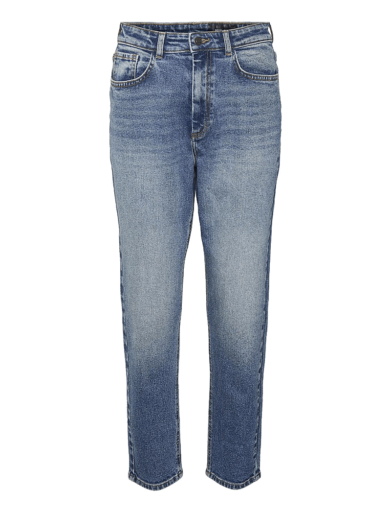NOISY MAY - NMMONI HW STRAGHT ANK JEANS AZ221DB NOOS - proste dżinsy - dark blue denim - 1