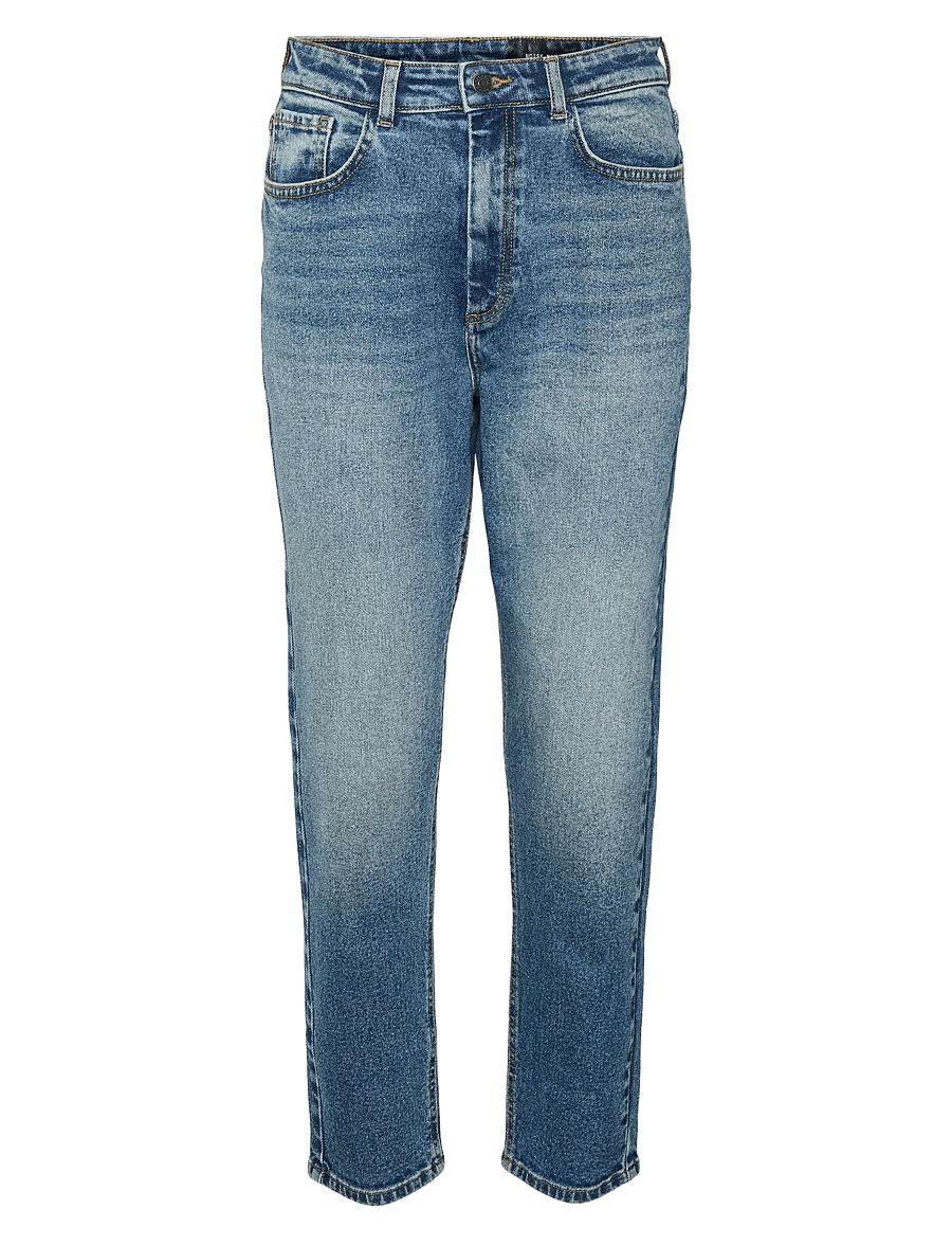 NOISY MAY - NMMONI HW STRAGHT ANK JEANS AZ221DB NOOS - straight jeans - dark blue denim - 2