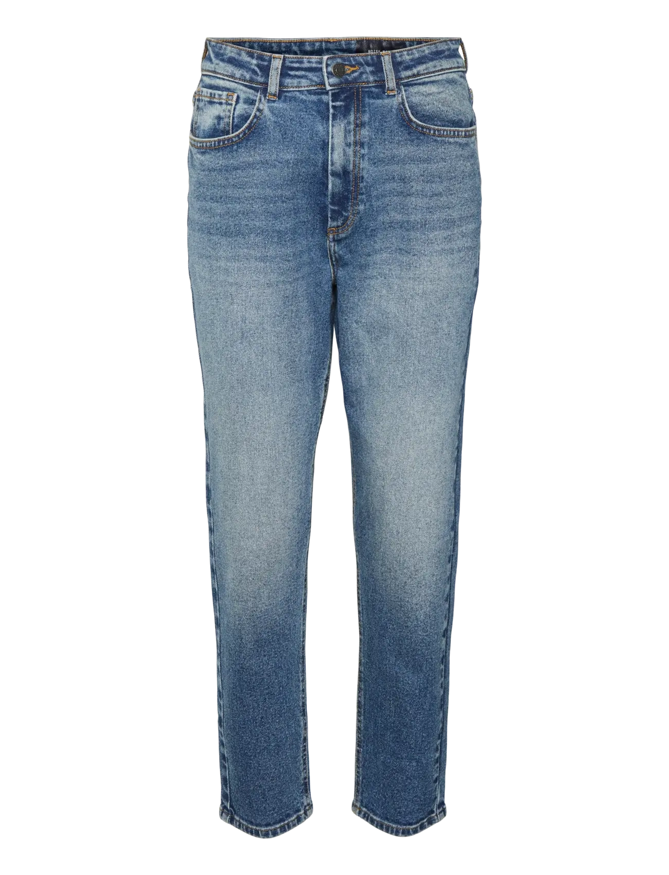 NOISY MAY - NMMONI HW STRAGHT ANK JEANS AZ221DB NOOS - laveste priser - dark blue denim - 2