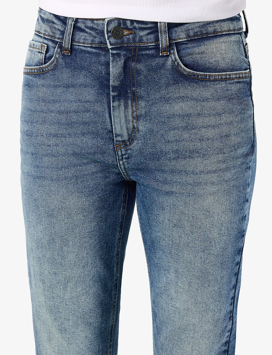 NOISY MAY - NMMONI HW STRAGHT ANK JEANS AZ221DB NOOS - straight jeans - dark blue denim - 5