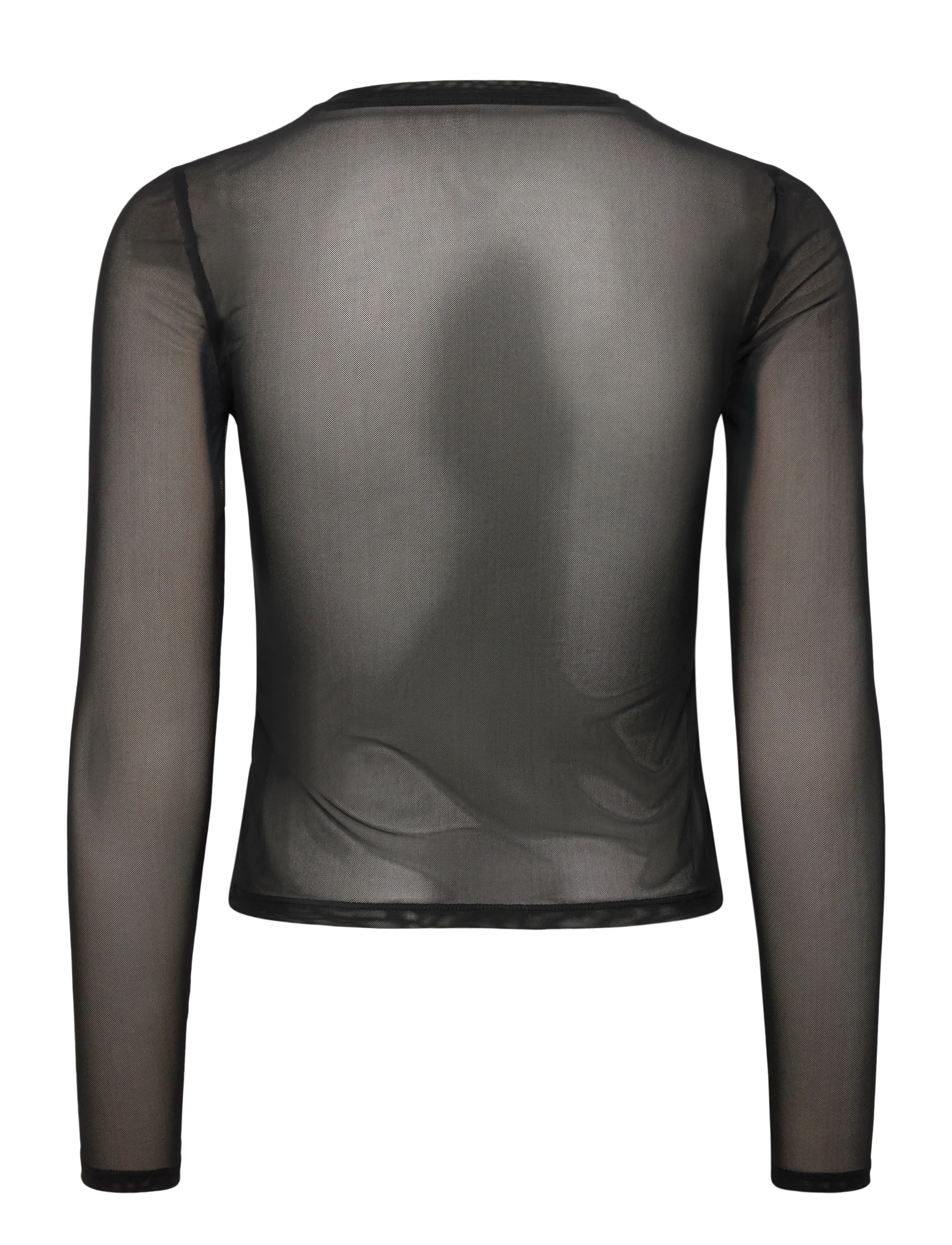 NOISY MAY - NMJUDITH L/S MESH TOP BG NOOS - langærmede bluser - black - 2