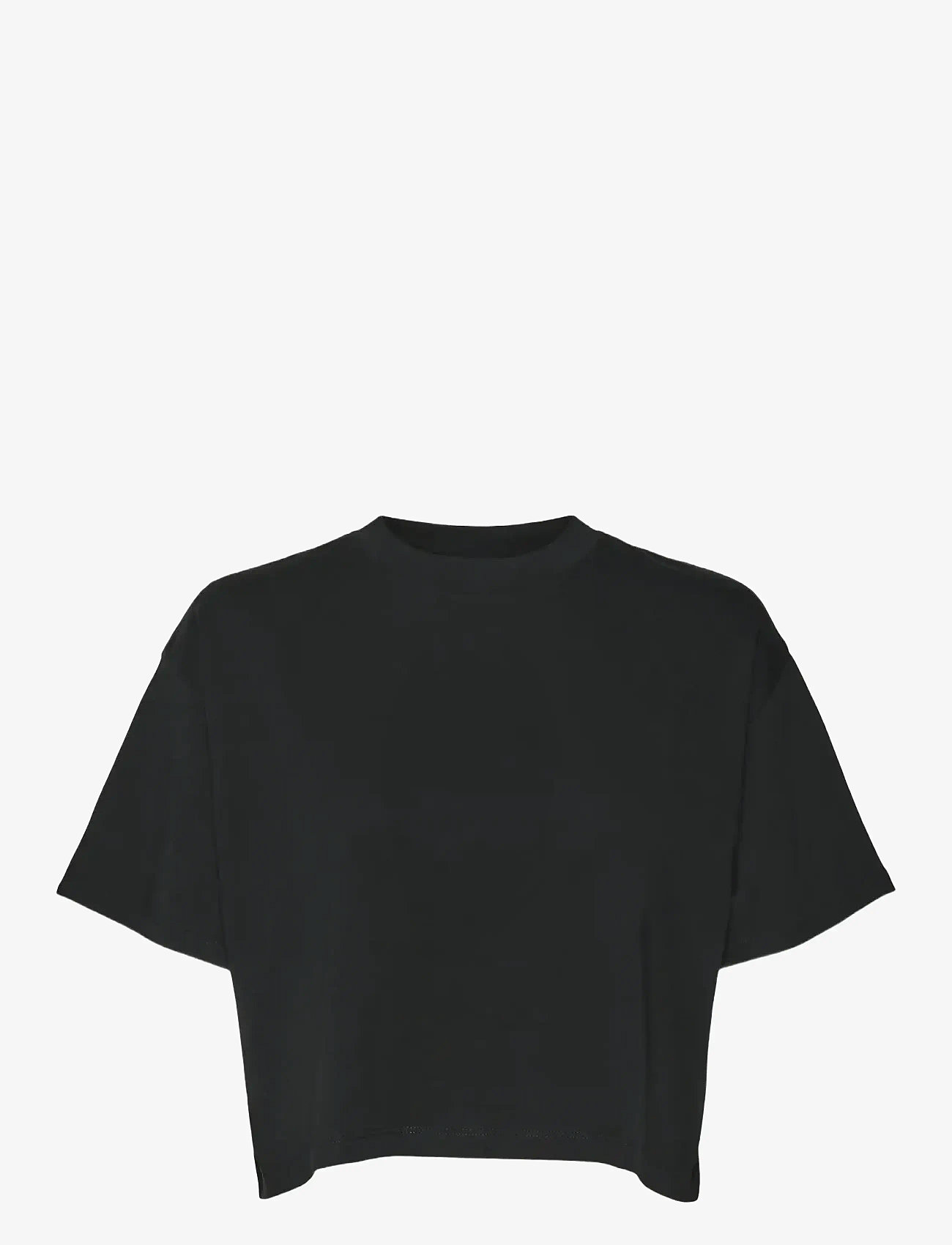 NOISY MAY - NMALENA S/S O-NECK SEMICROP TOP FWD NOOS - nabapluusid - black - 1