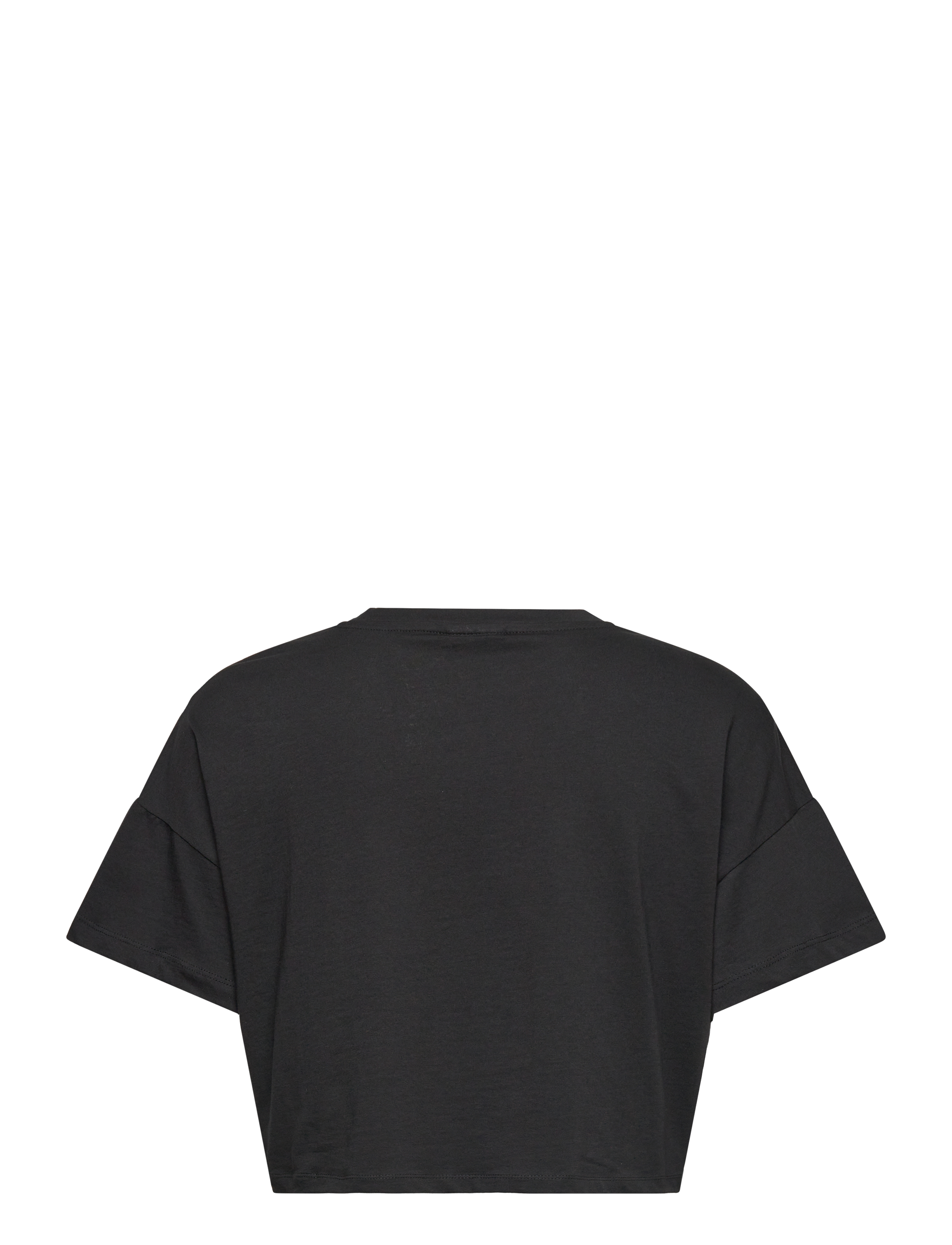 NOISY MAY - NMALENA S/S O-NECK SEMICROP TOP NOOS - trumpos palaidinukės - black - 2