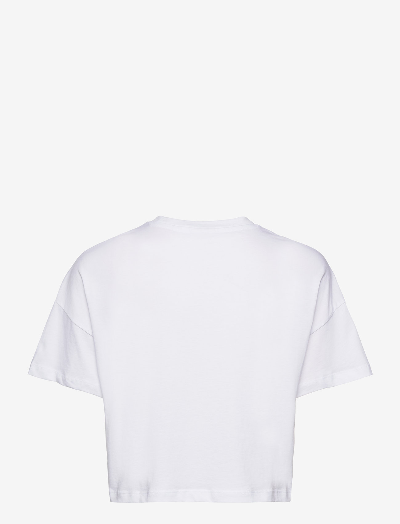 NOISY MAY - NMALENA S/S O-NECK SEMICROP TOP FWD NOOS - crop tops - bright white - 2