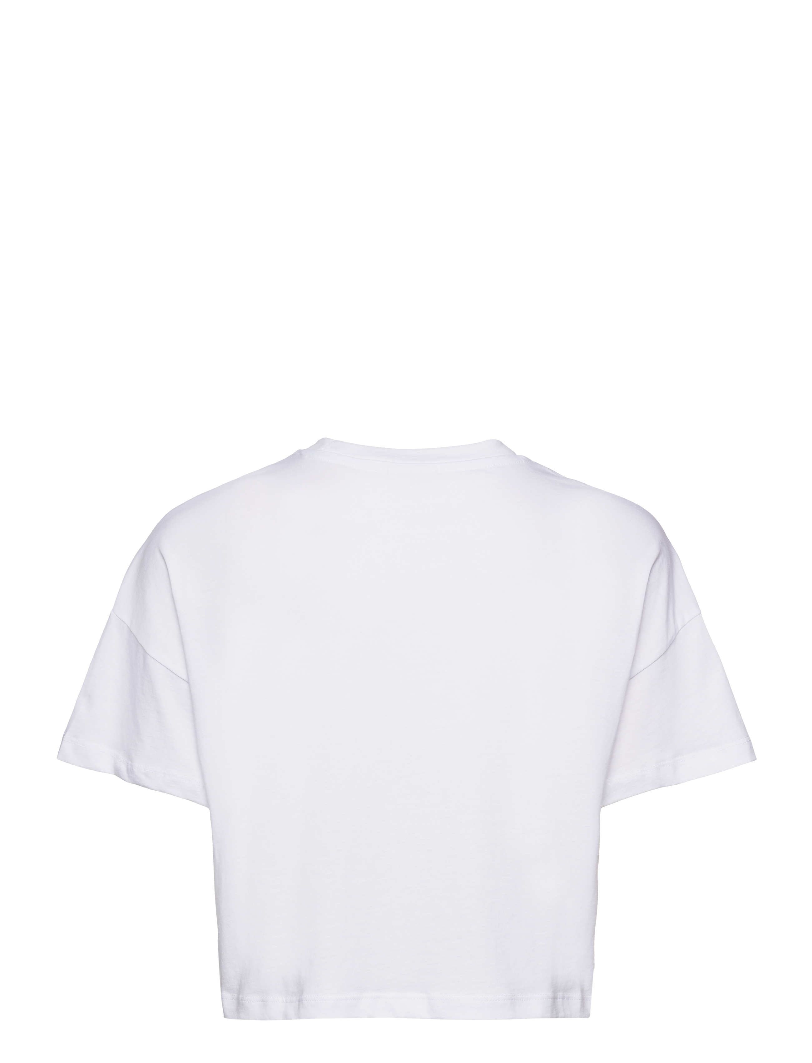NOISY MAY - NMALENA S/S O-NECK SEMICROP TOP NOOS - crop tops - bright white - 2