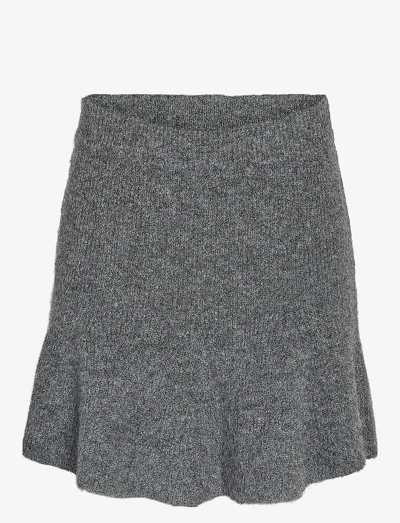 NOISY MAY - NMNOLA KNIT HW SKIRT FWD - strikkede nederdele - medium grey melange - 1