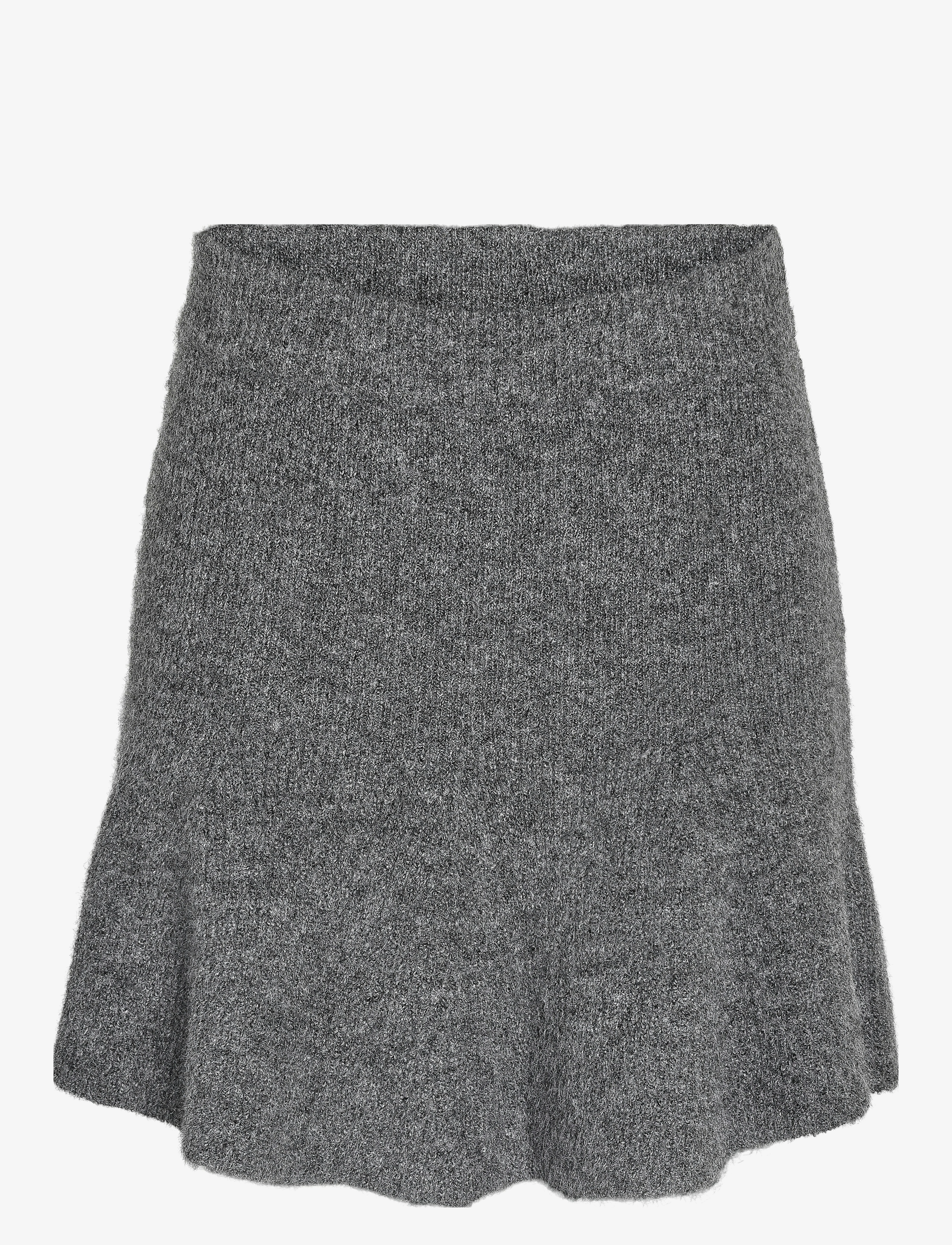 NOISY MAY NMNOLA KNIT HW SKIRT FWD - Nederdele - MEDIUM GREY MELANGE / grey