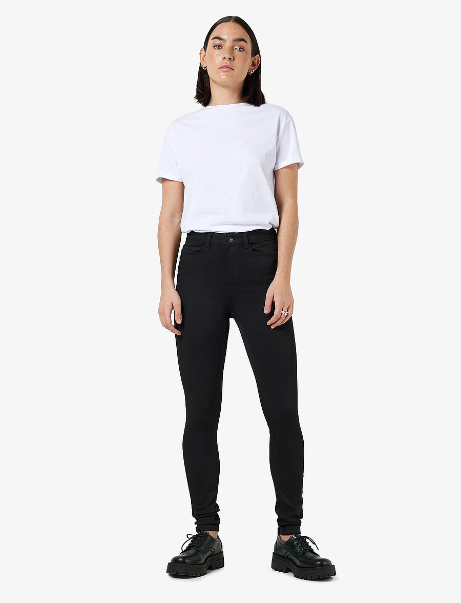 NOISY MAY - NMCALLIE HW POWER SHP ST BL VI308BL NOOS - skinny jeans - black - 3