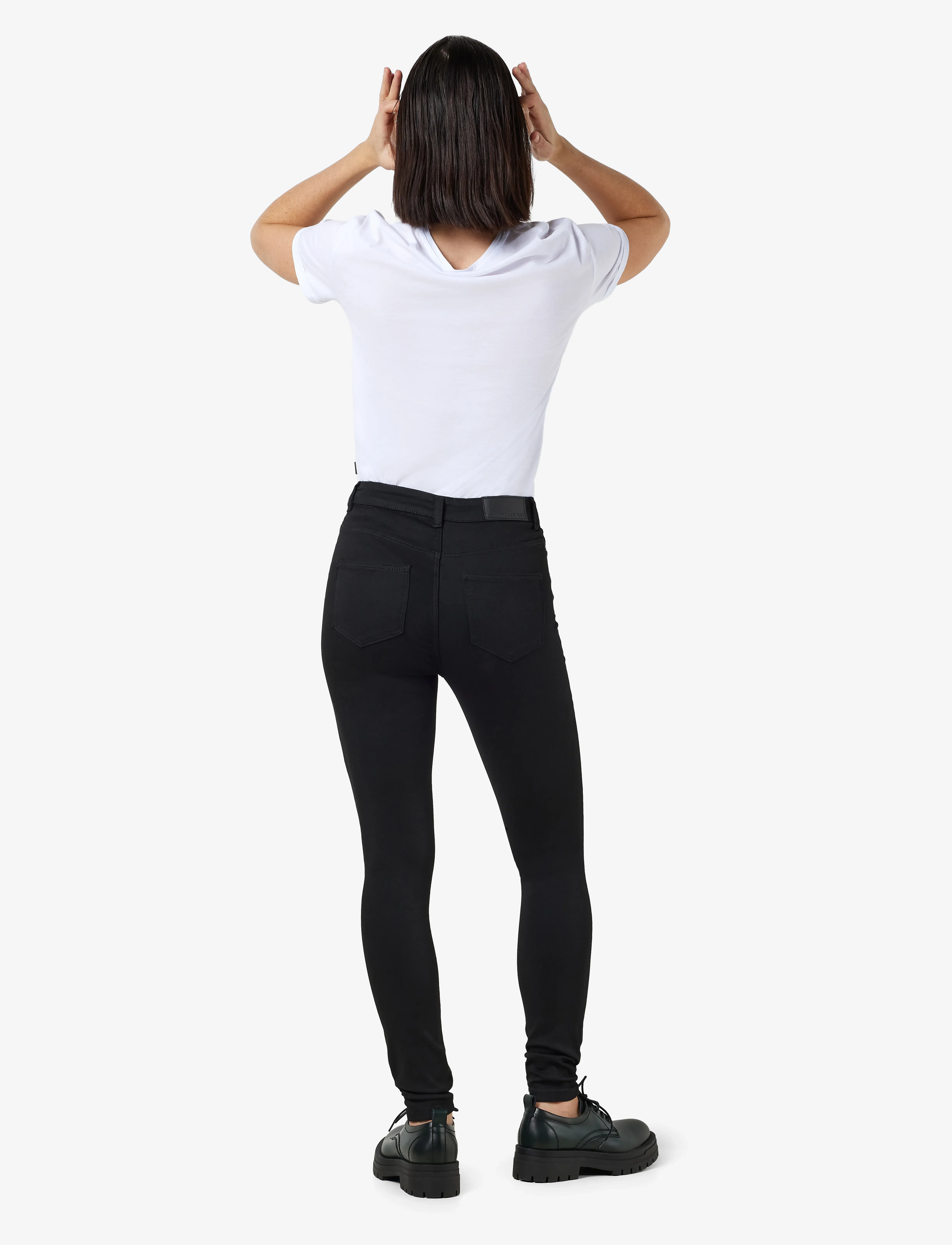 NOISY MAY - NMCALLIE HW POWER SHP ST BL VI308BL NOOS - skinny jeans - black - 4