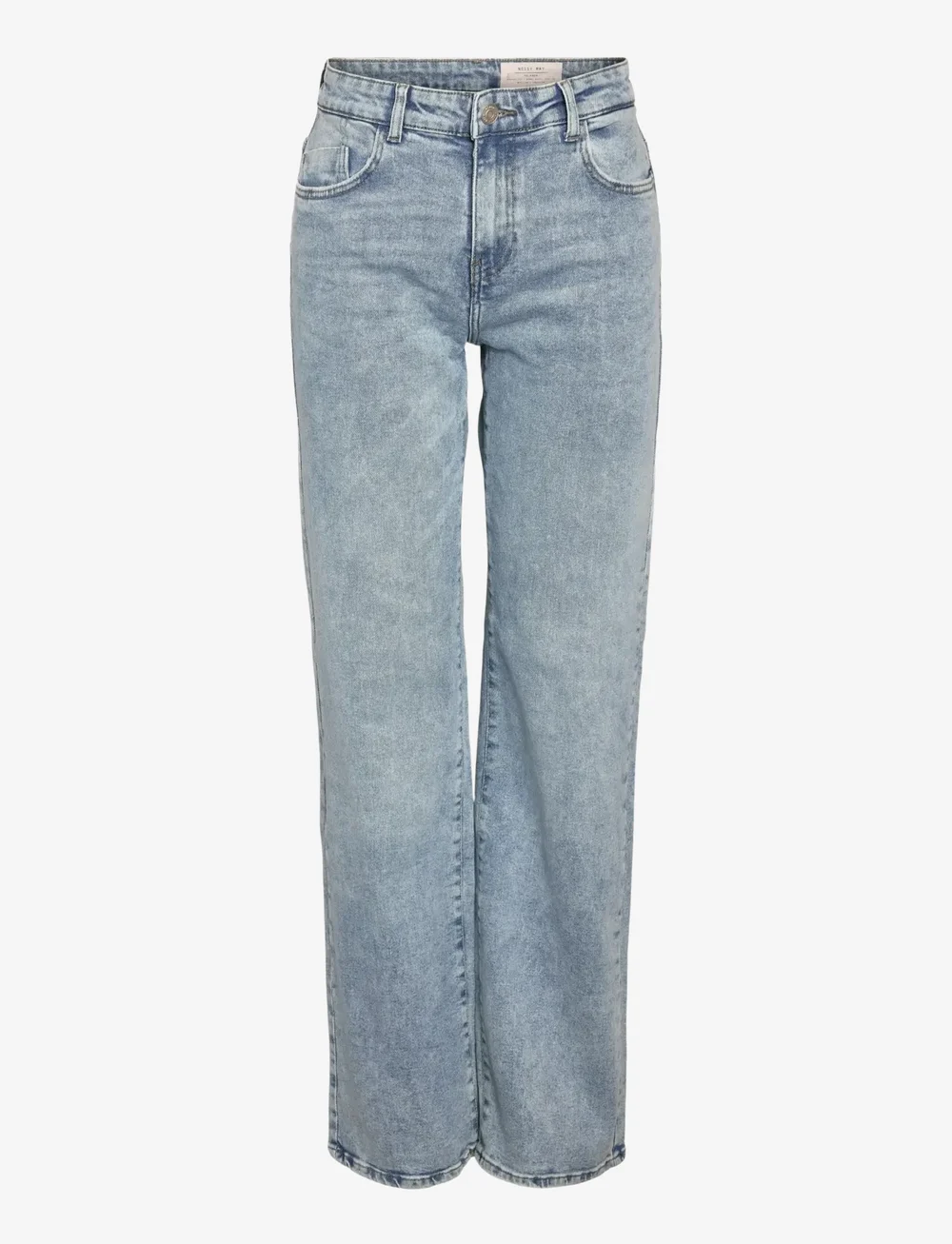 NOISY MAY - NMYOLANDA NW WIDE JEANS AZ236LB FWD NOOS - laia säärega teksad - light blue denim - 1