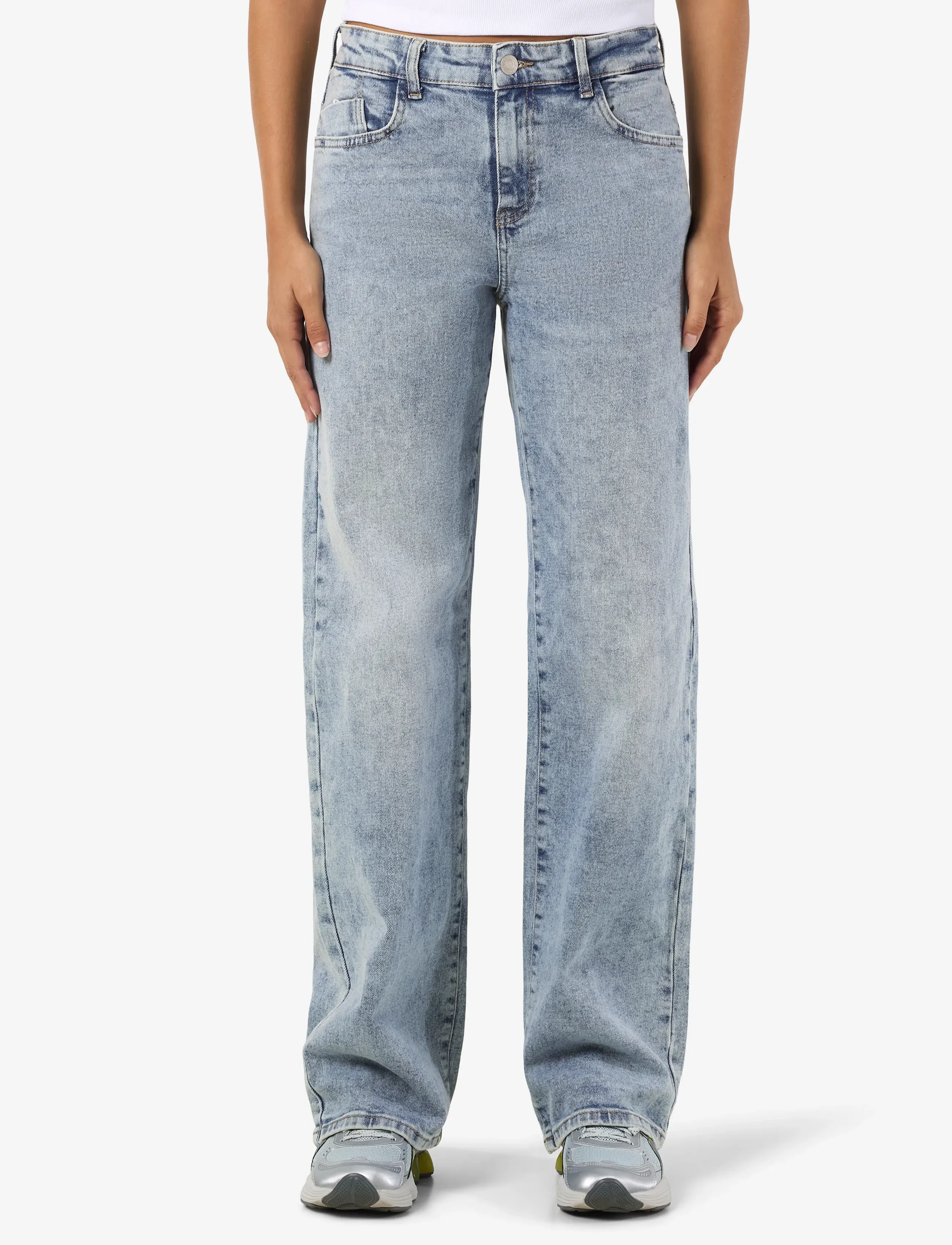 NOISY MAY Nmyolanda Mw Wide Str Az236Lb Noos, 26 x 32, Jeans, Blau - Wide, Frauen