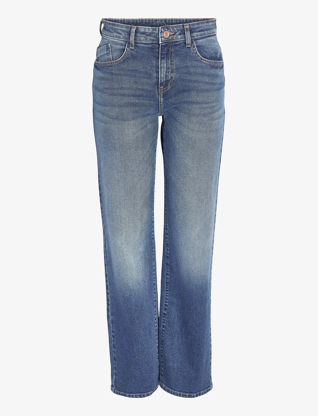 NOISY MAY - NMYOLANDA NW WIDE JEANS AZ308MB FWD NOOS - brede jeans - medium blue denim - 1