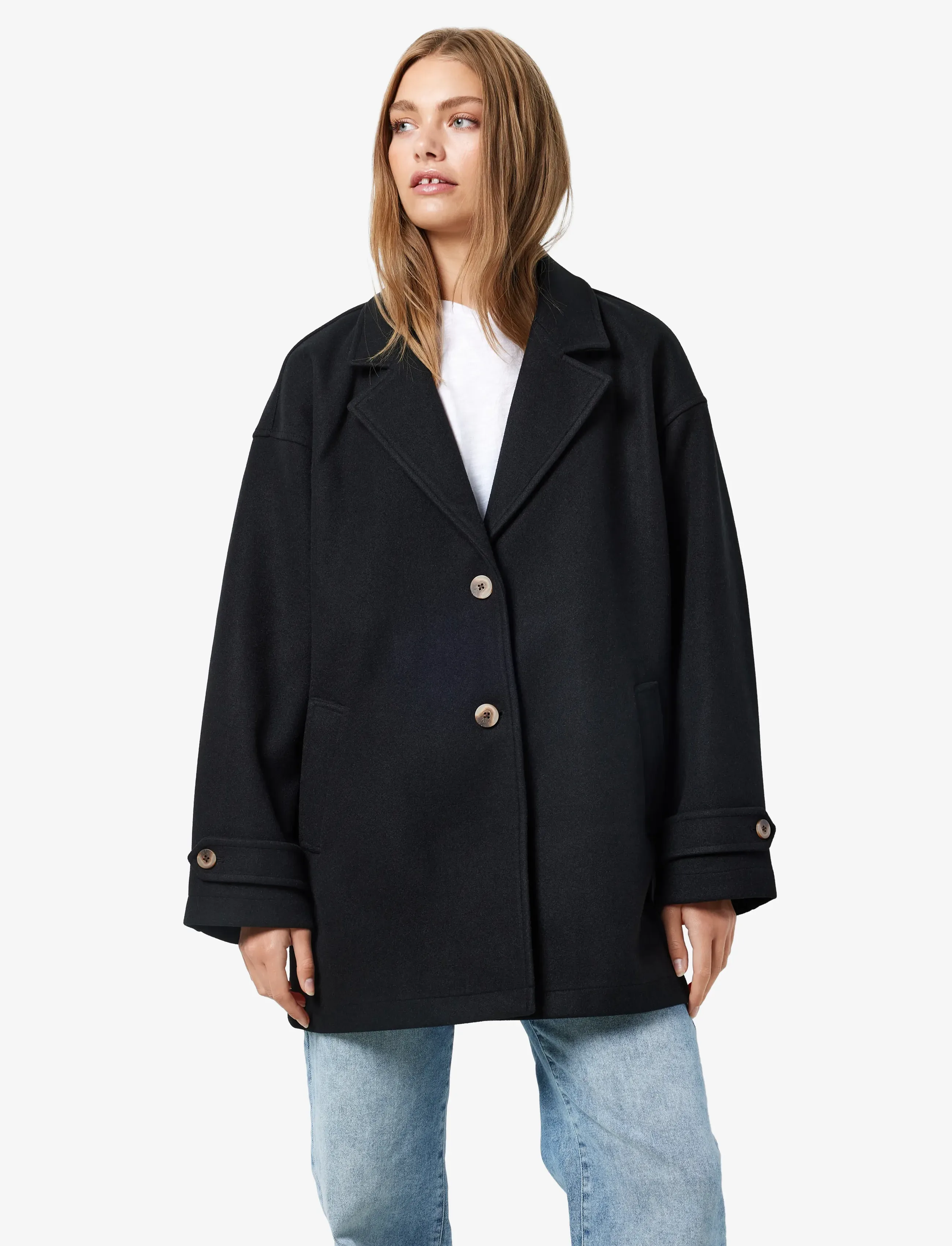 NOISY MAY NMALICIA LS OVERSIZE BLAZER NOOS - Vardagsstil - BLACK / black