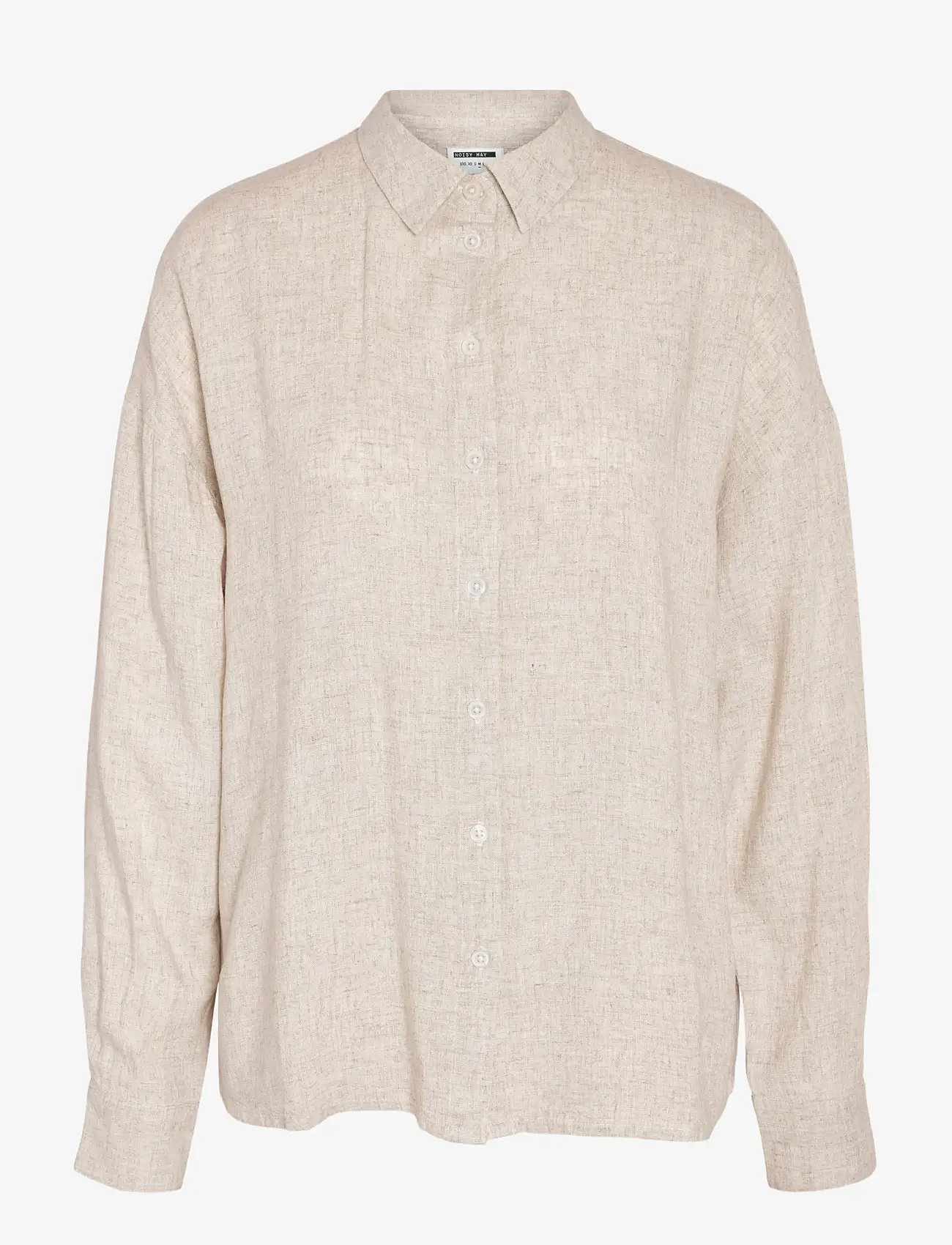 NOISY MAY - NMLEILANI L/S LOOSE SHIRT WVN NOOS - koszule z długimi rękawami - natural - 1