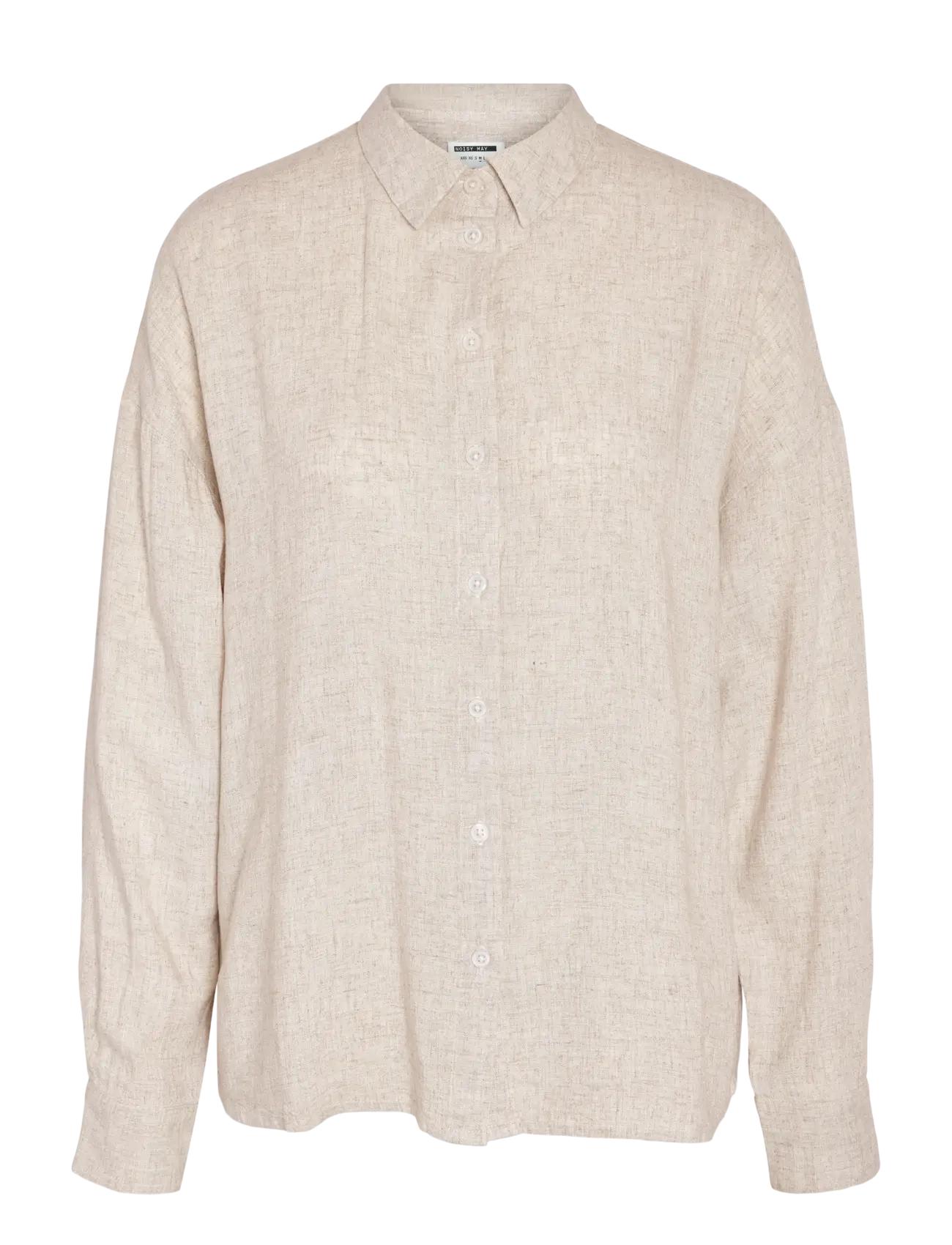 NOISY MAY NMLEILANI L/S LOOSE SHIRT WVN NOOS - Kleidung - NATURAL / beige