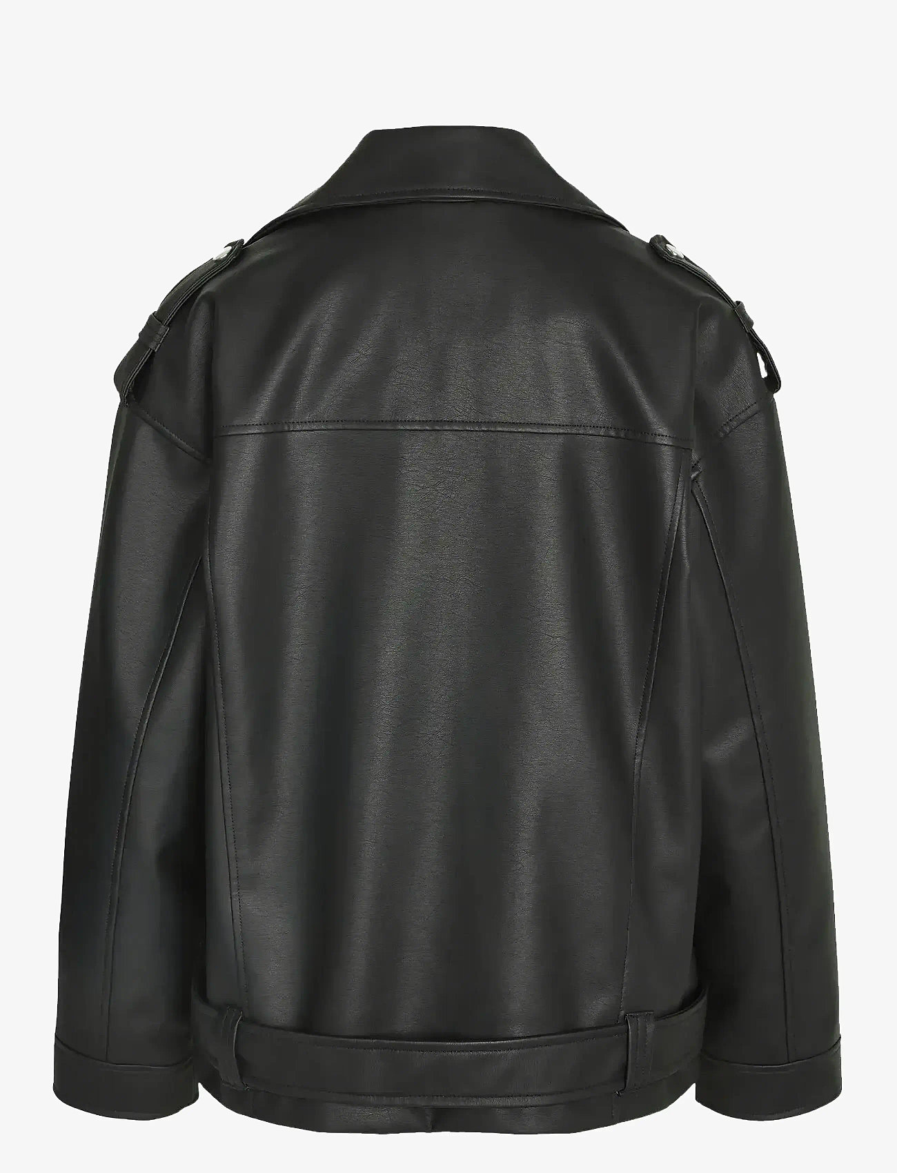 NOISY MAY - NMPAULINA OVERSIZE BIKER JACKET NOOS - læderjakker - black - 2