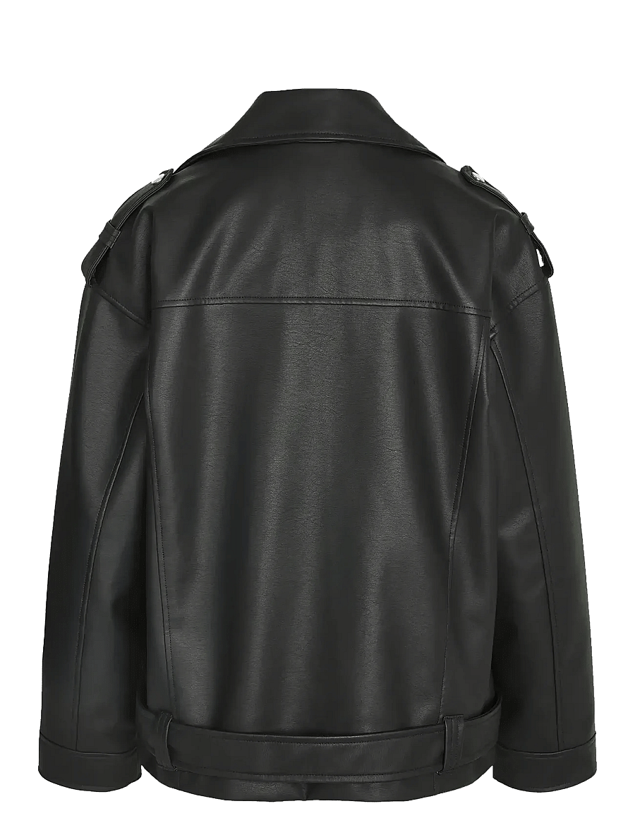 NOISY MAY - NMPAULINA OVERSIZE BIKER JACKET NOOS - frühlingsjacken - black - 2