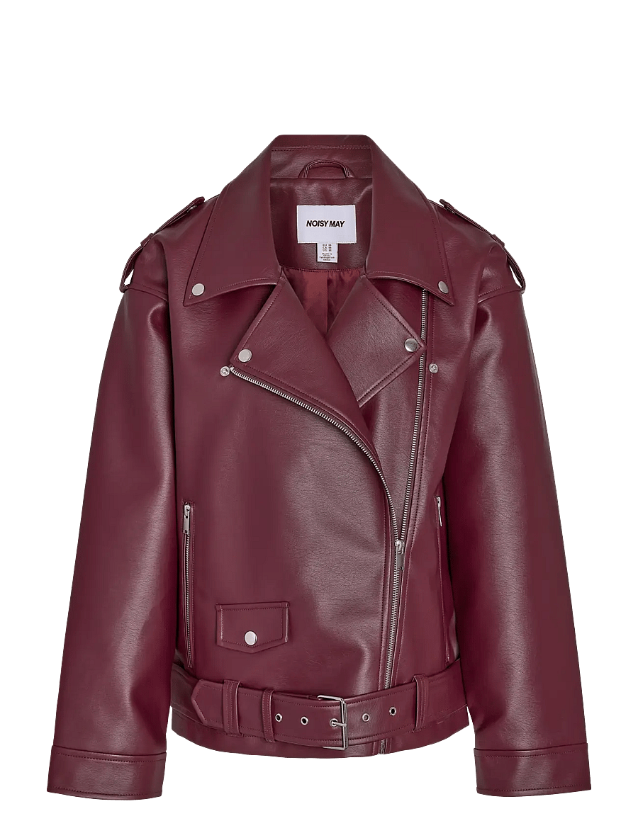 NOISY MAY - NMPAULINA OVERSIZE BIKER JACKET NOOS - frühlingsjacken - fig - 1