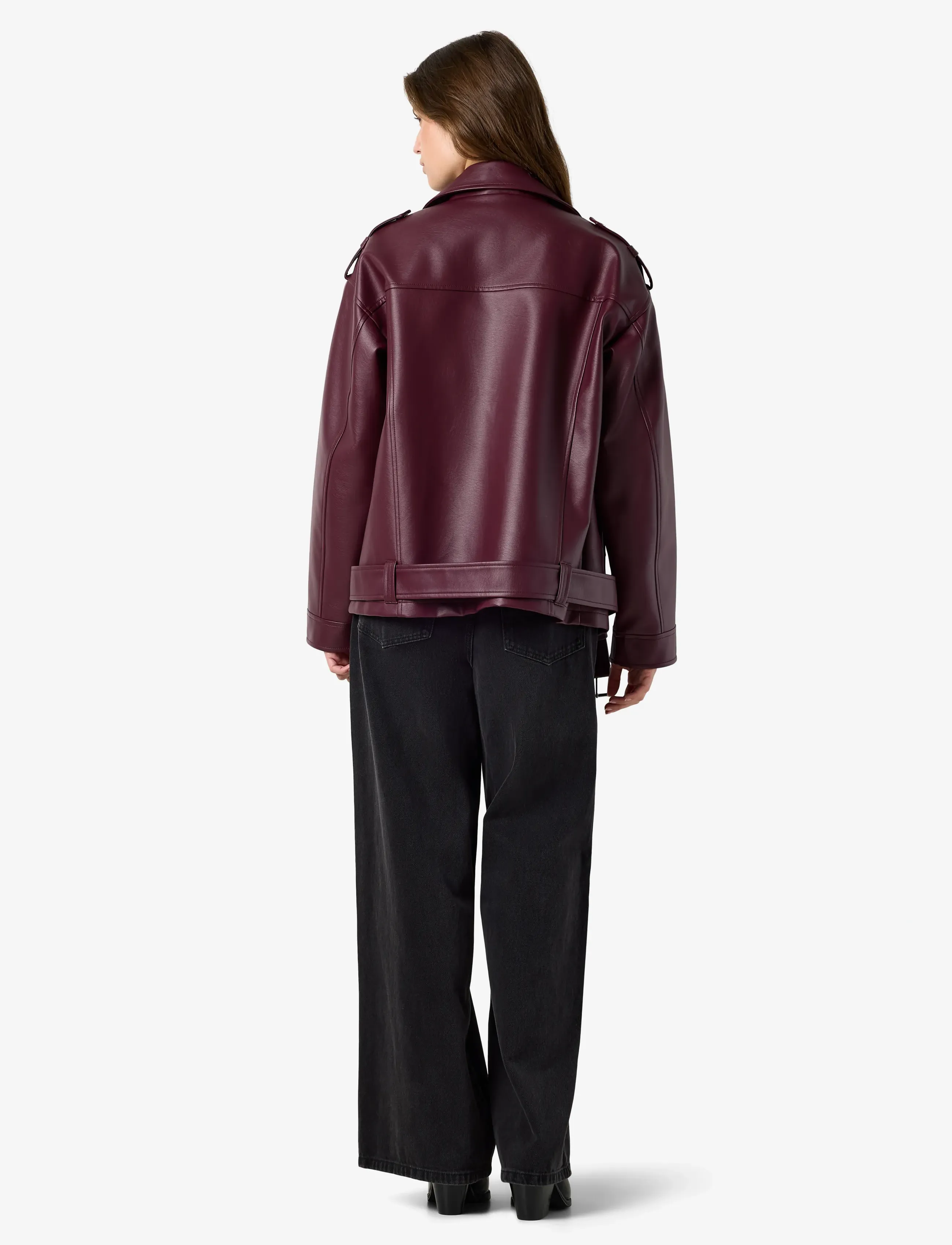 NOISY MAY - NMPAULINA OVERSIZE BIKER JACKET NOOS - kevadjoped - fig - 4