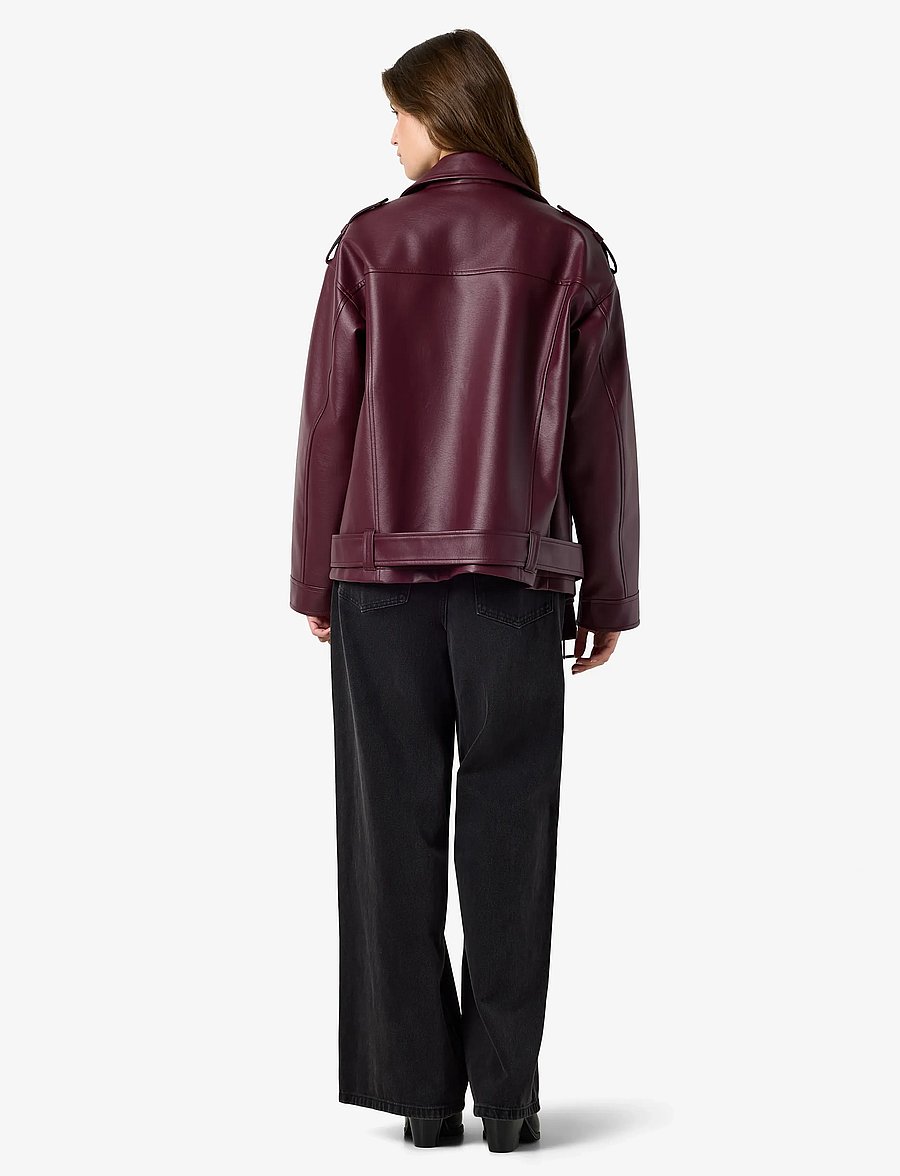 NOISY MAY - NMPAULINA OVERSIZE BIKER JACKET NOOS - frühlingsjacken - fig - 4