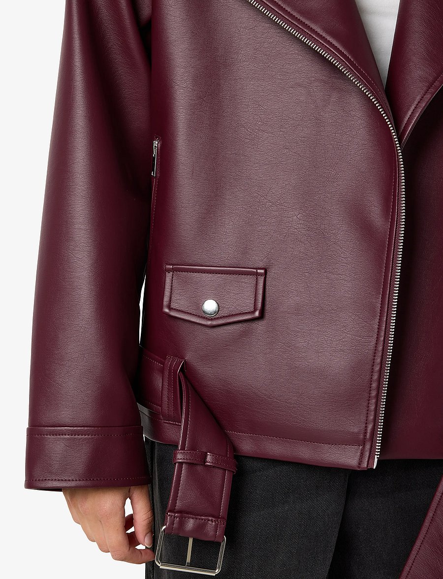 NOISY MAY - NMPAULINA OVERSIZE BIKER JACKET NOOS - frühlingsjacken - fig - 5