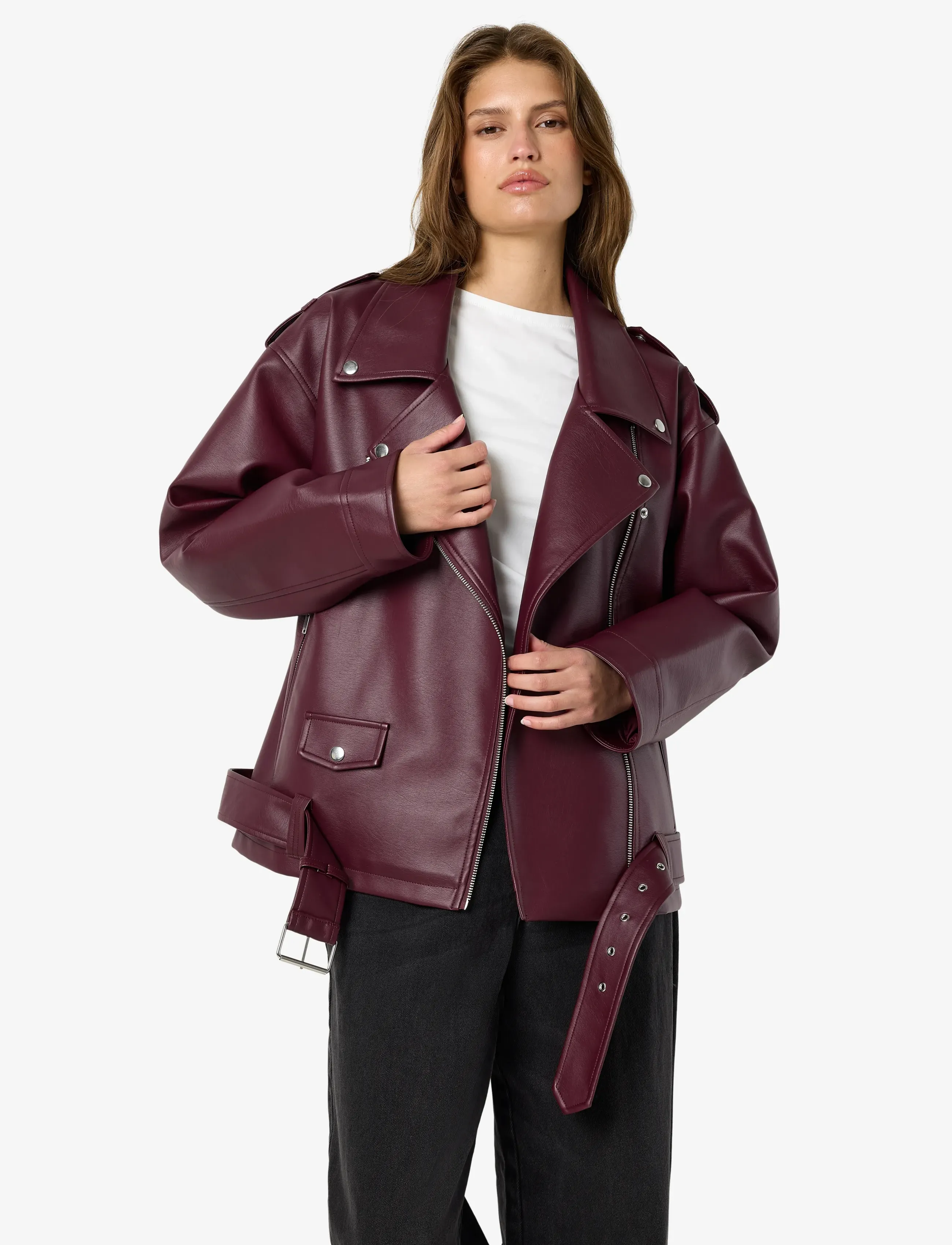 NOISY MAY Nmpaulina Oversize Biker Jacket Noos jackor dam – bild 6