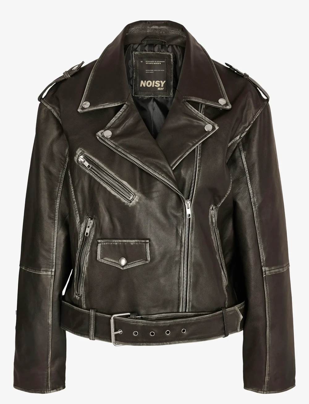 Noisy may leather jacket online