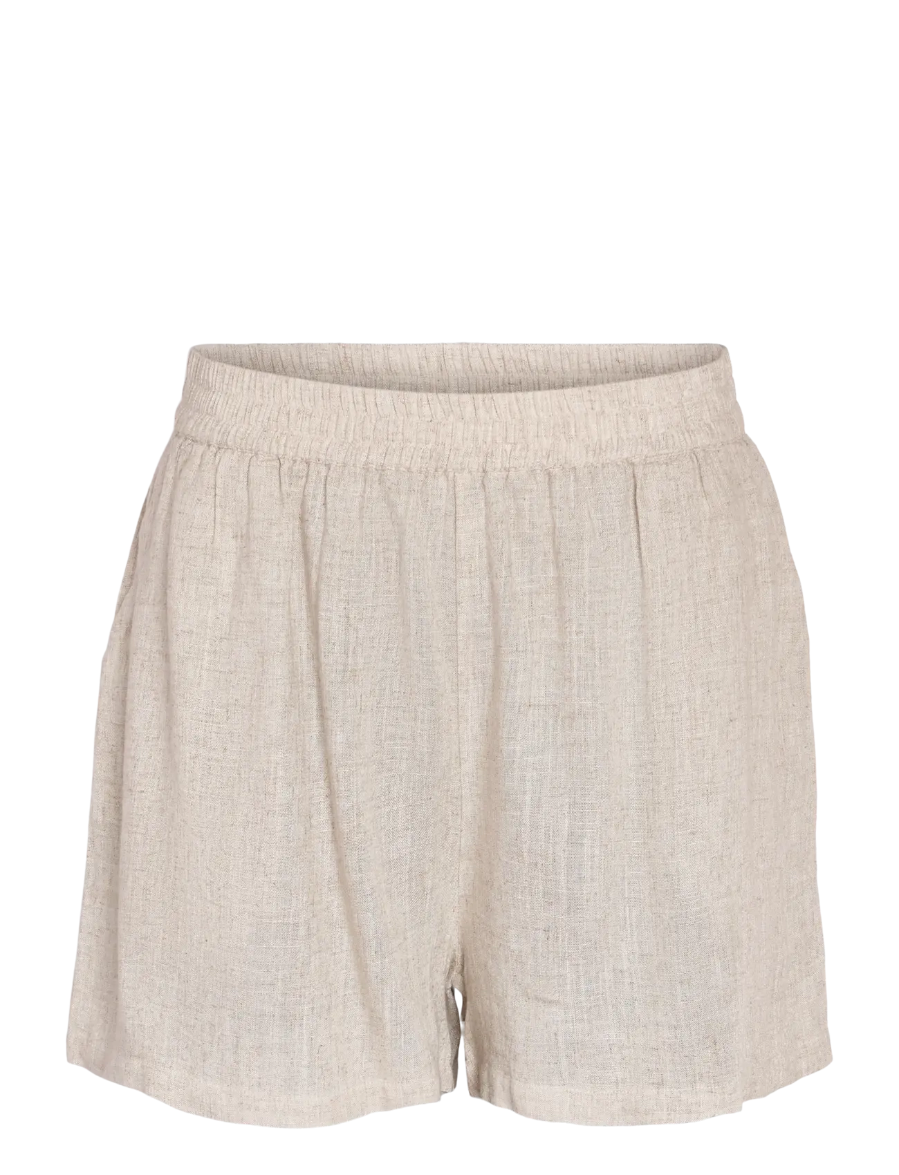NOISY MAY NMLEILANI HW SHORTS WVN - Lininiai šortai - NATURAL / beige