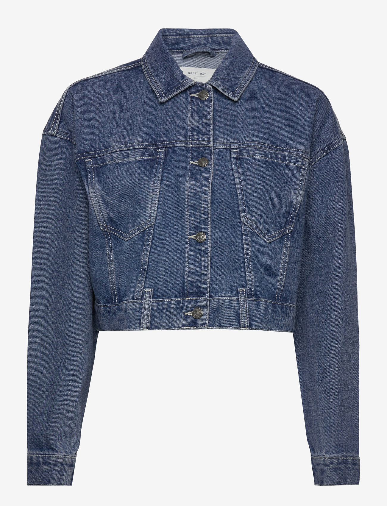 NOISY MAY - NMRONJA L/S CROP DNM JACKET VI433MB NOOS - medium blue denim - 1